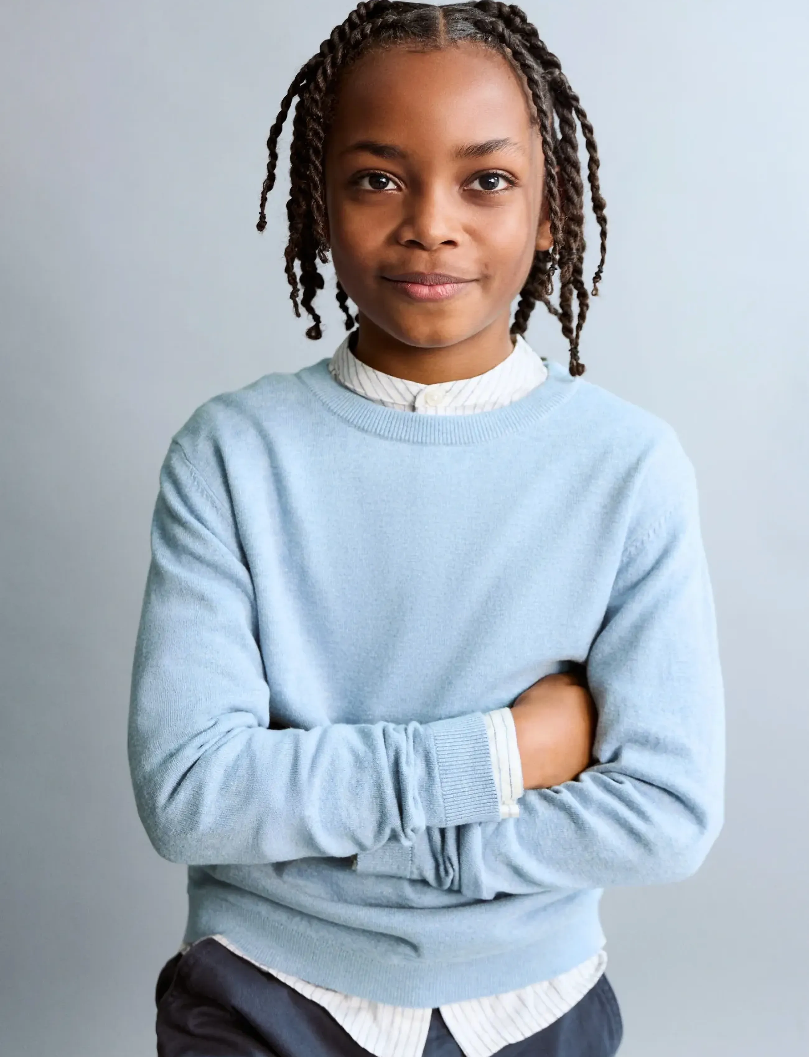 Mango Knitted cotton sweater - Oberteile - MEDIUM BLUE / blue