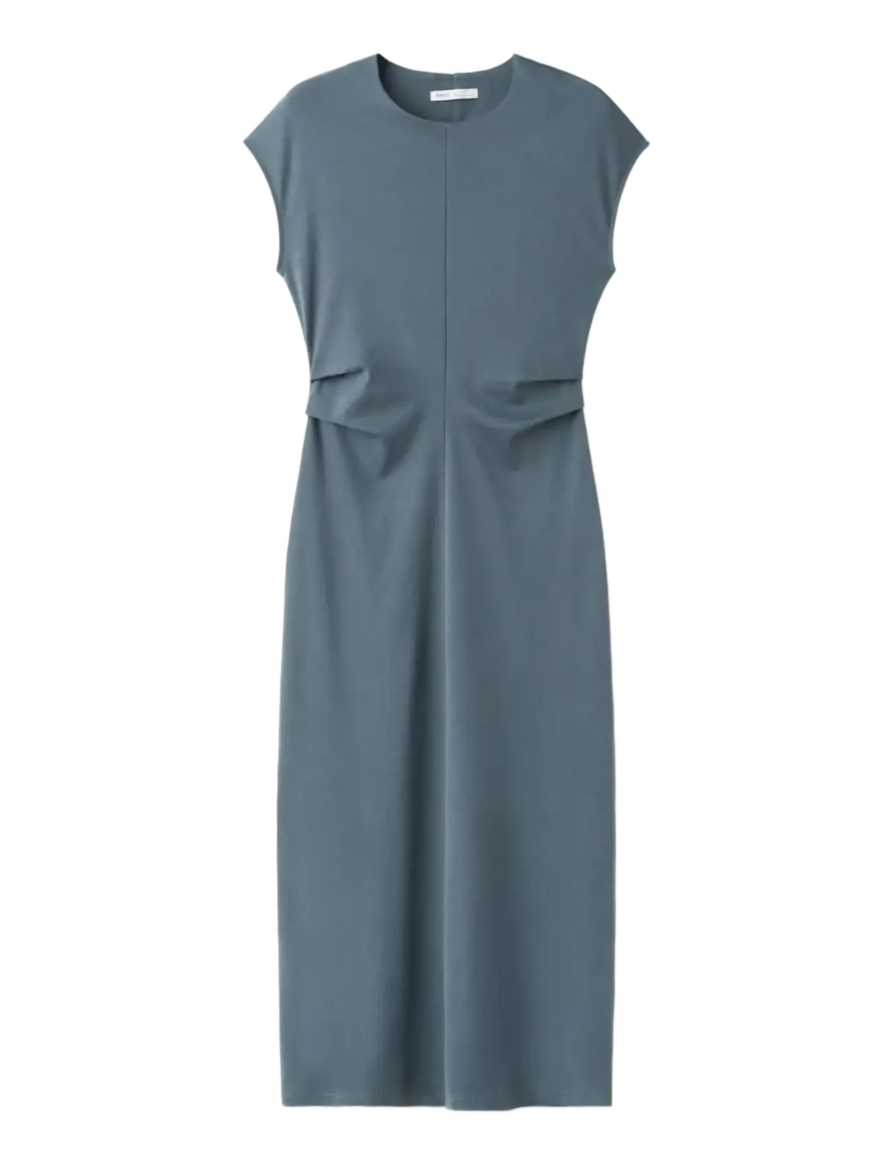 Mango - Midi-dress with draped detail - midi kjoler - medium blue - 1