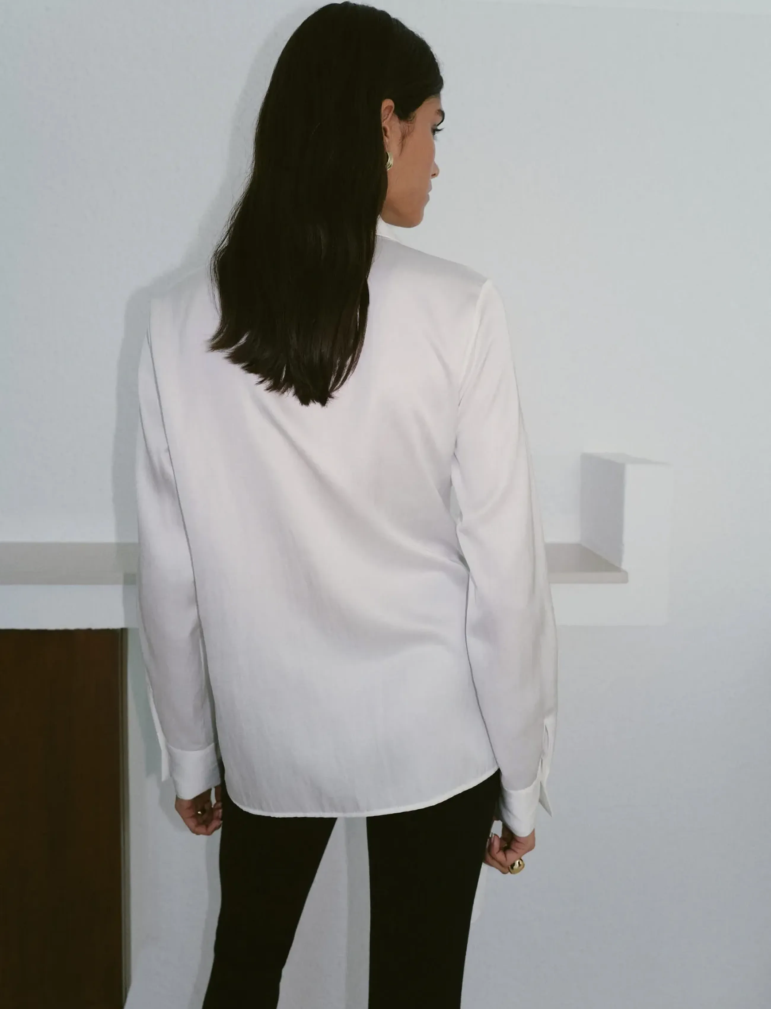 Mango - Side knot blouse - långärmade blusar - natural white - 2
