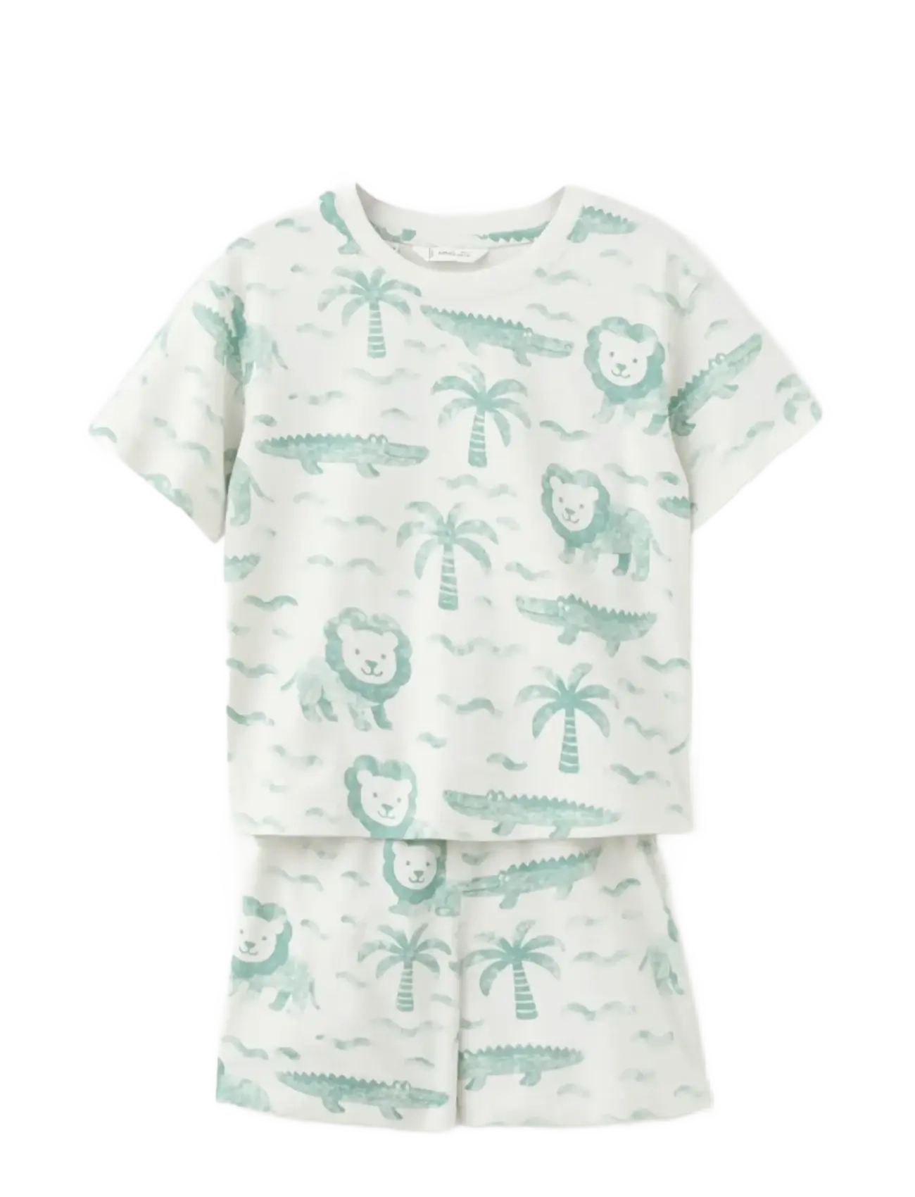 Mango Printed short pyjamas - Nattøj - TURQUOISE - AQUA / green
