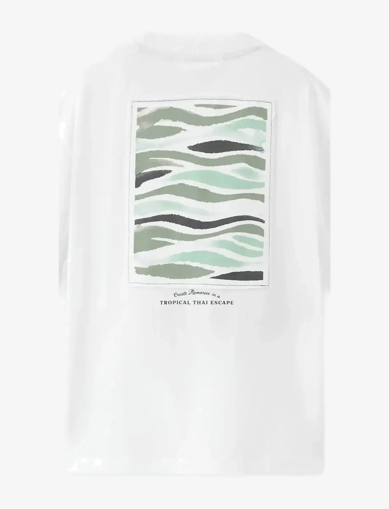 Mango - Printed cotton-blend t-shirt - short-sleeved t-shirts - white - 2