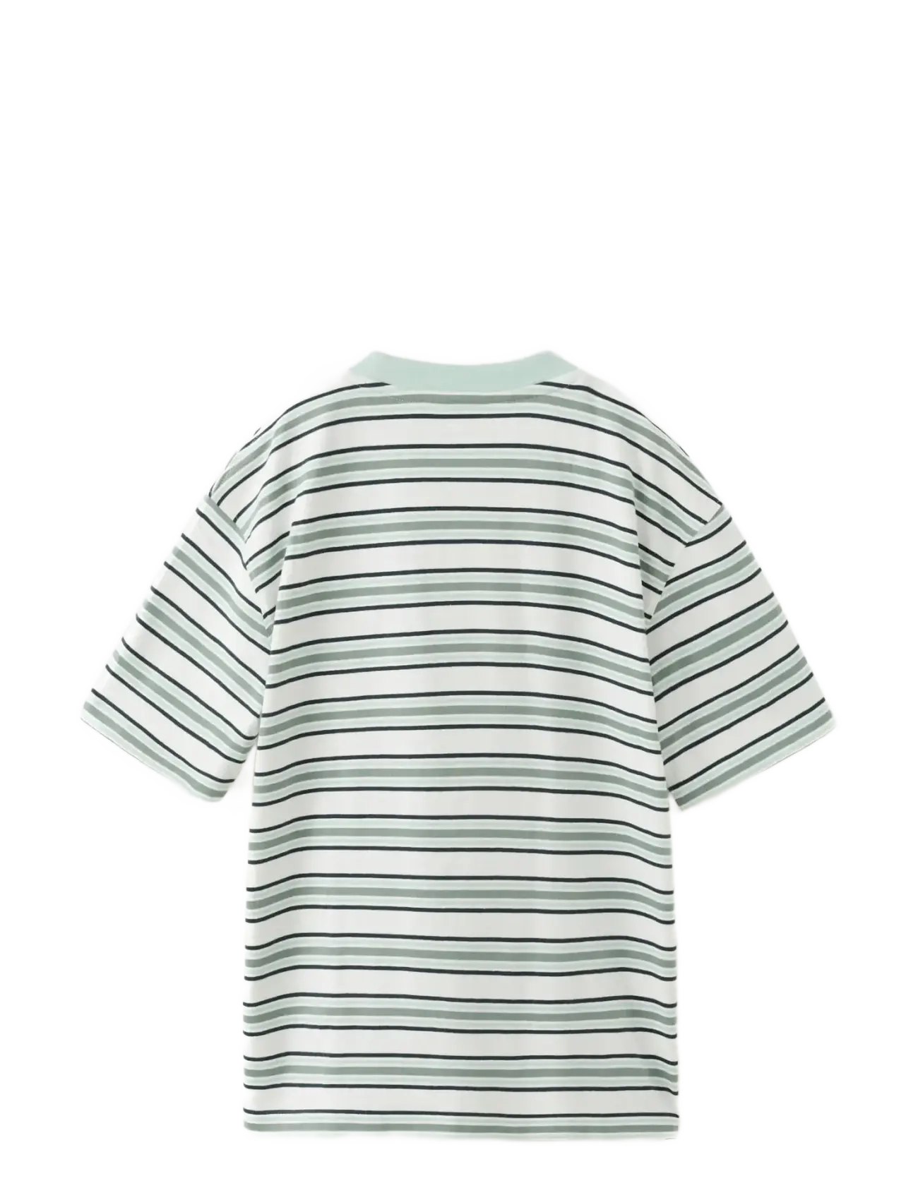 Mango - Striped cotton T-shirt - kortärmade t-shirts - turquoise - aqua - 2