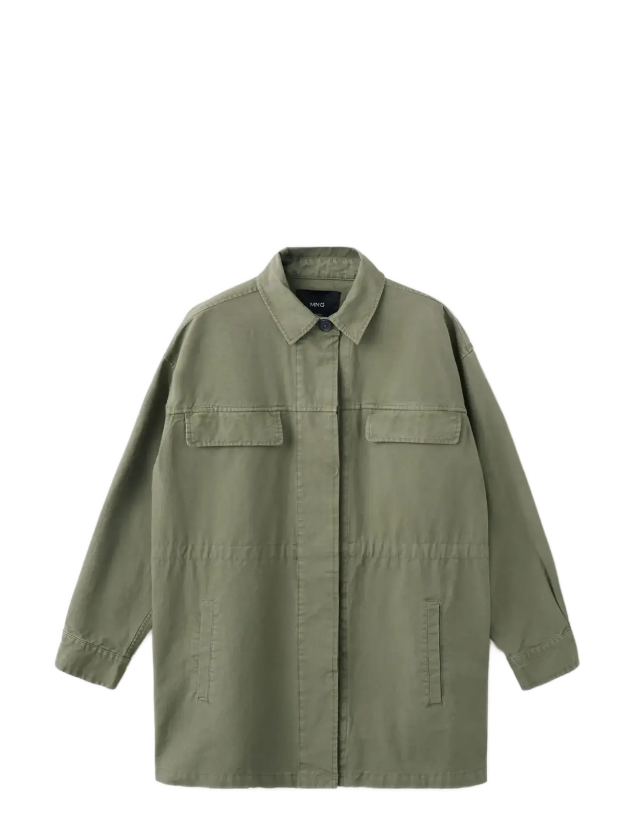 Mango Oversized denim parka - Jakid ja mantlid - BEIGE - KHAKI / khaki/green