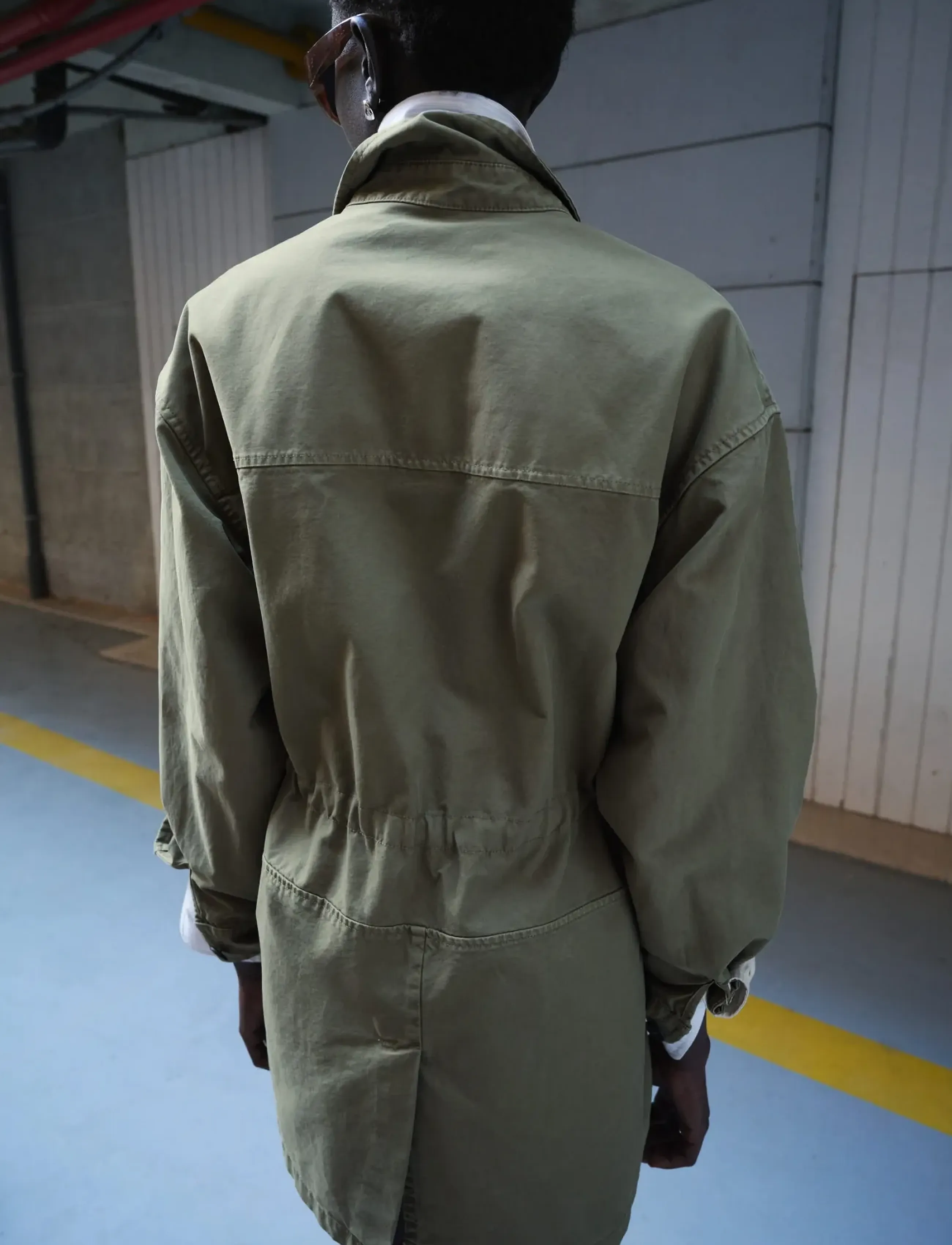 Mango - Oversized denim parka - parkas - beige - khaki - 2