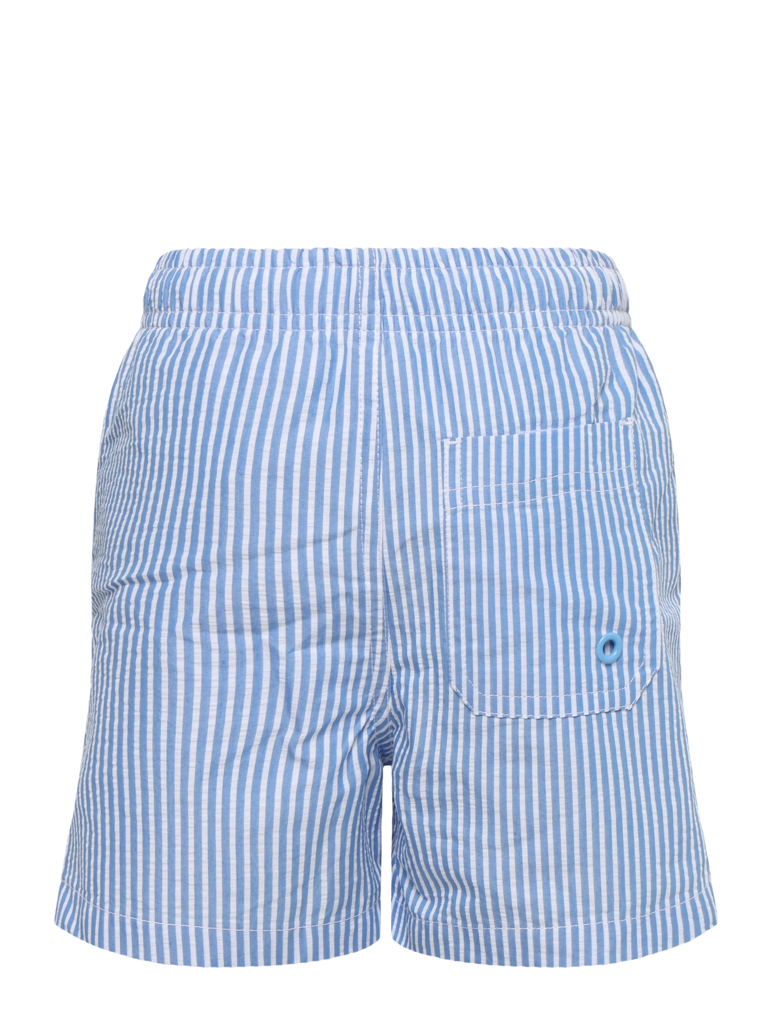 Mango - Seersucker striped swimsuit - badshorts - medium blue - 1