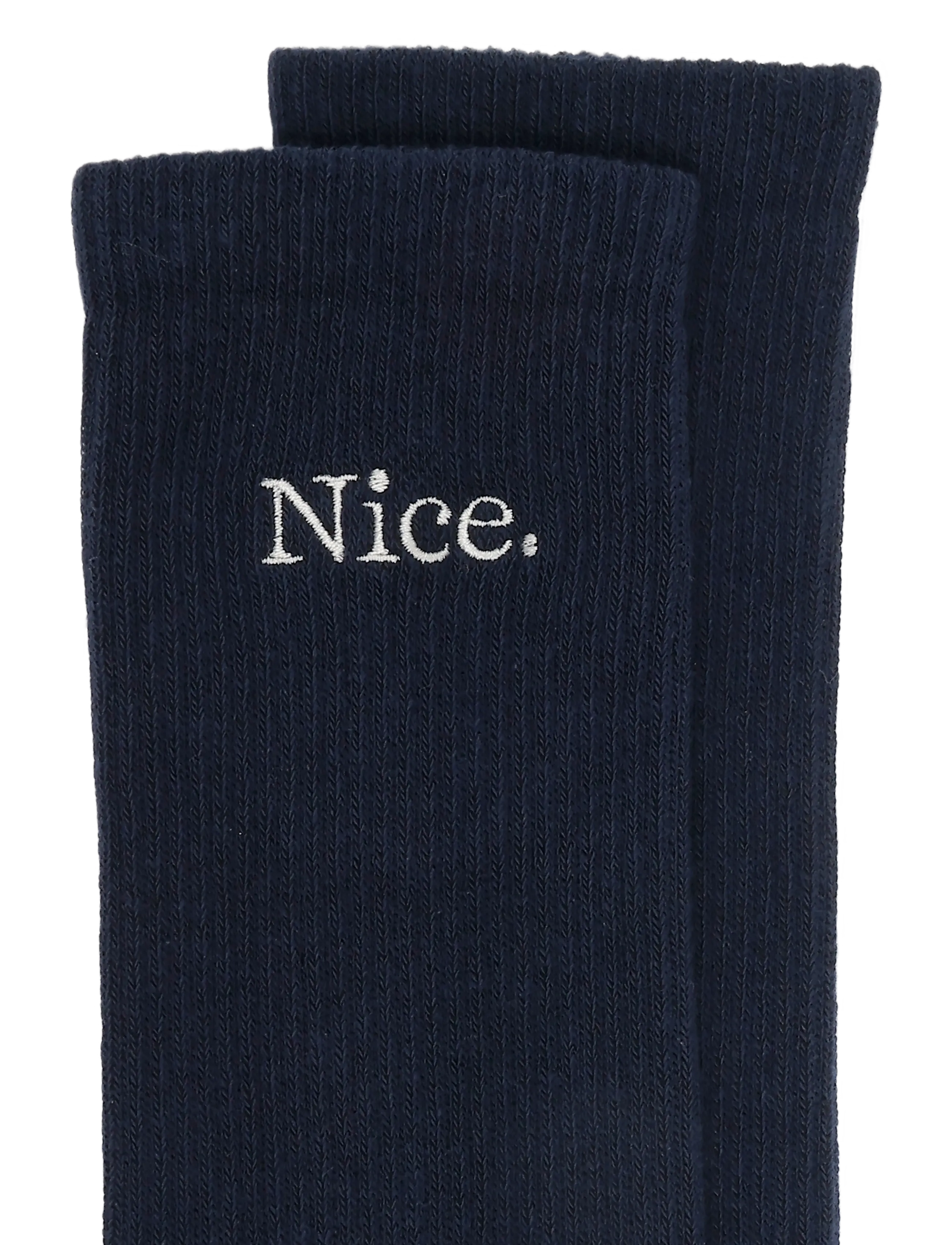 Mango - Embroidered cotton socks - laveste priser - navy - 2