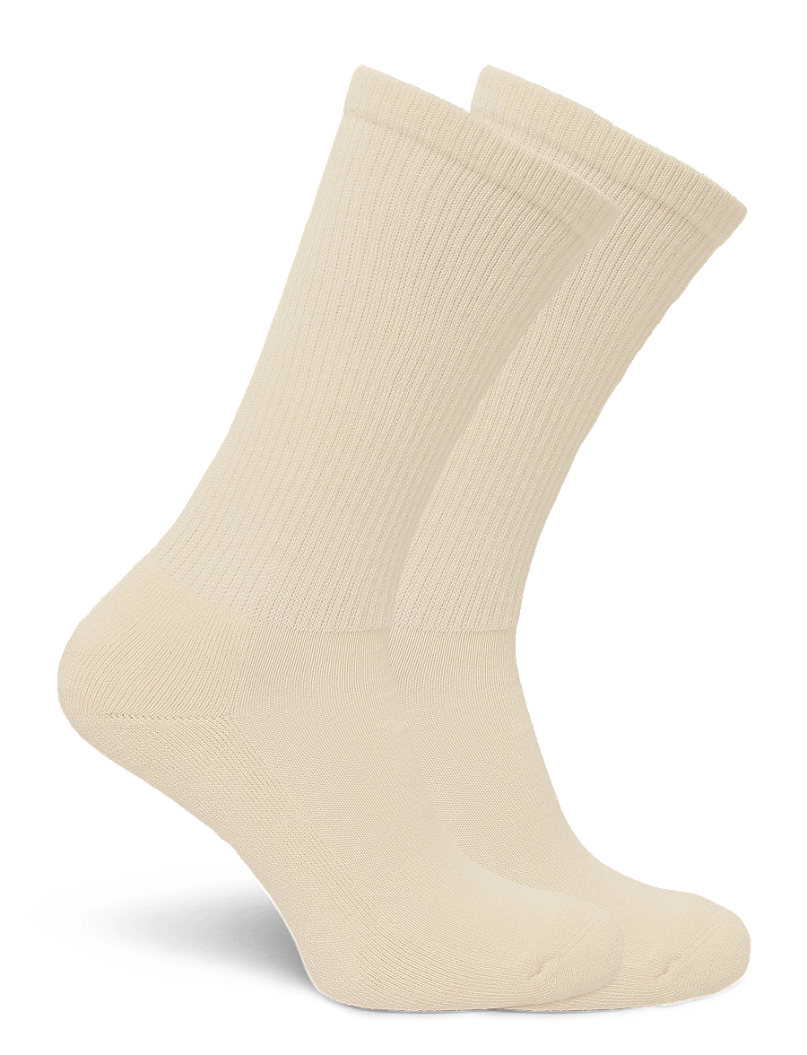 Mango - Embroidered cotton socks - vanliga strumpor - natural white - 1