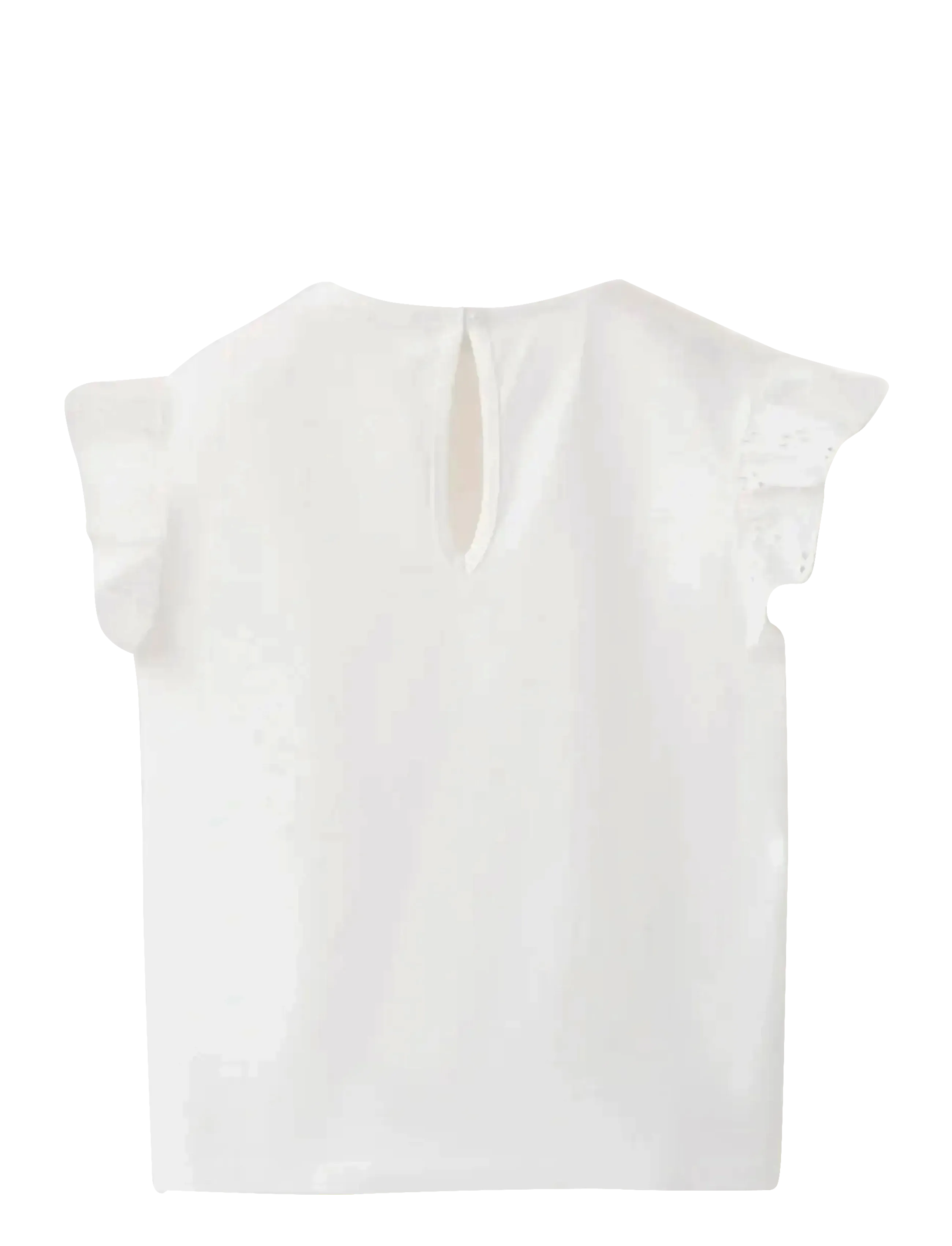 Mango - Ruffle top with embroidered details - blusar & tunikor - natural white - 1