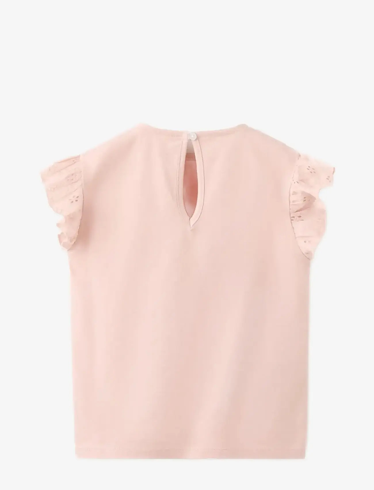 Mango - Ruffle top with embroidered details - bluser & tunikaer - pink - 2