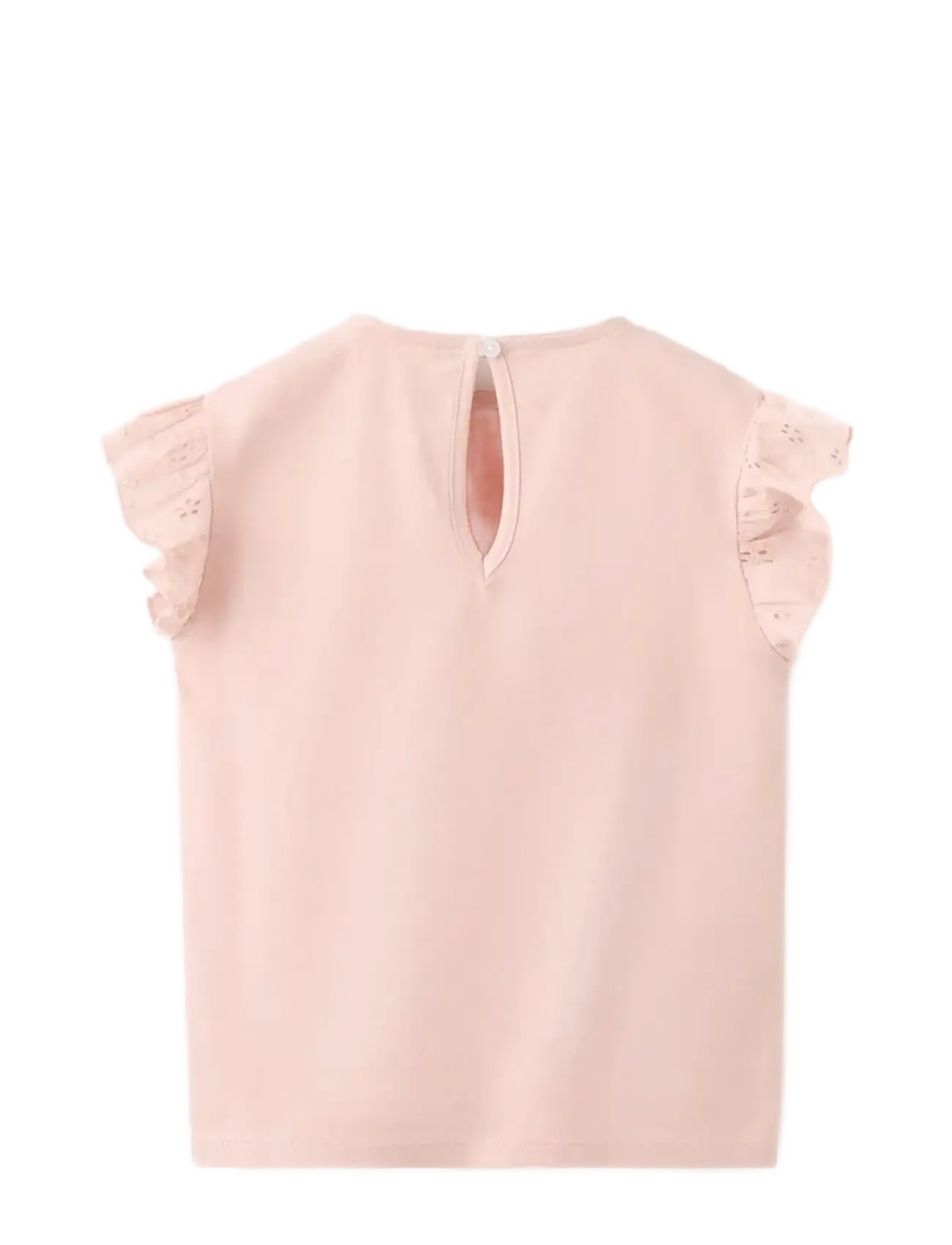 Mango - Ruffle top with embroidered details - gode sommertilbud - pink - 2
