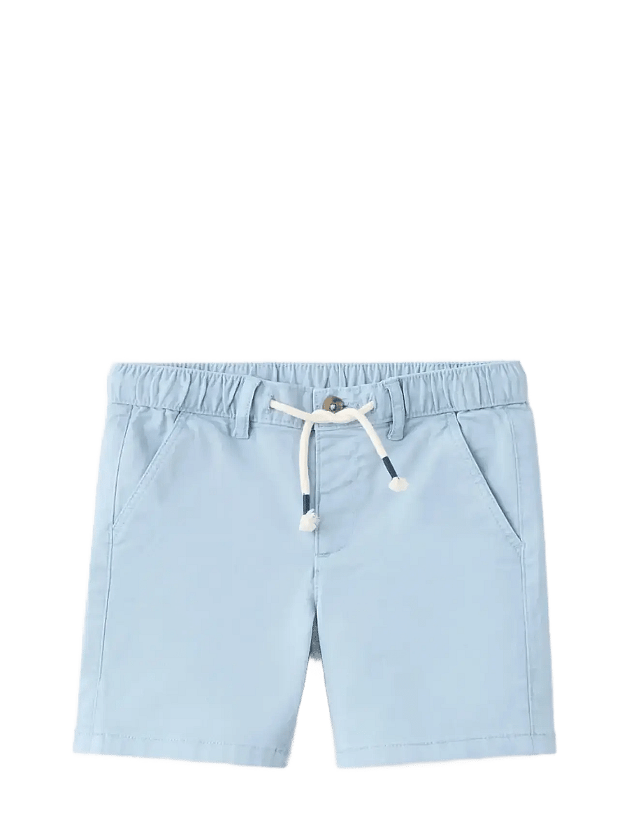 Mango - Cotton shorts with drawstring - casual shorts - lt-pastel blue - 0