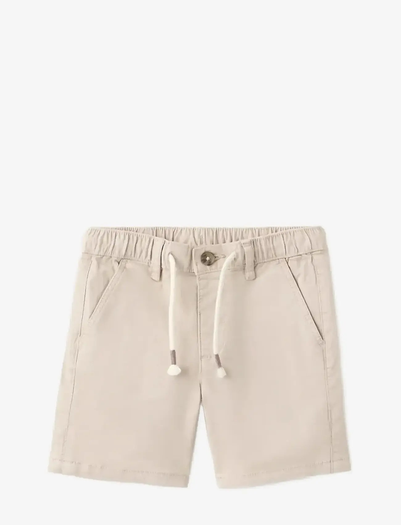 Mango - Cotton shorts with drawstring - casual shorts - lt pastel brown - 1
