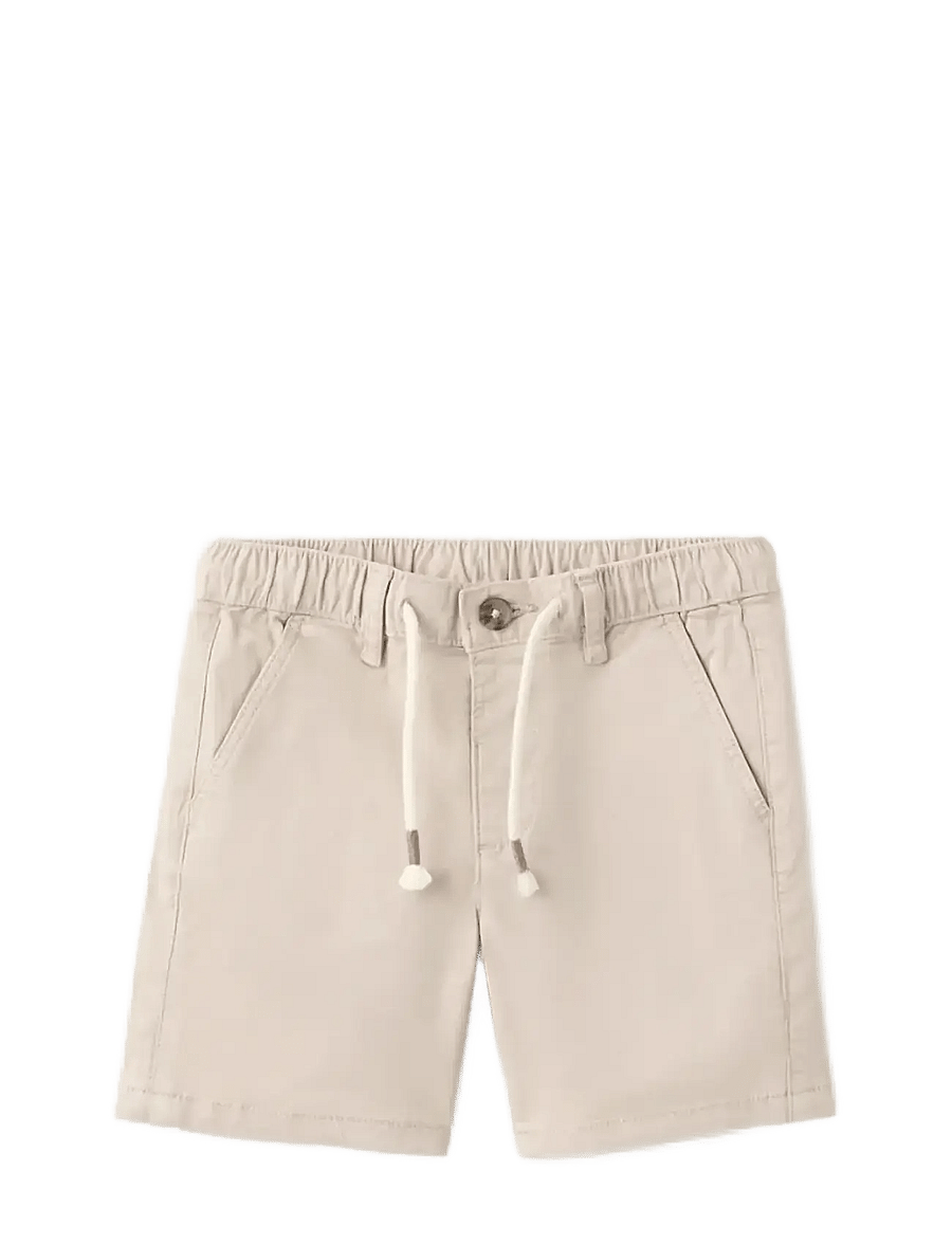 Mango - Cotton shorts with drawstring - casual shorts - lt pastel brown - 1