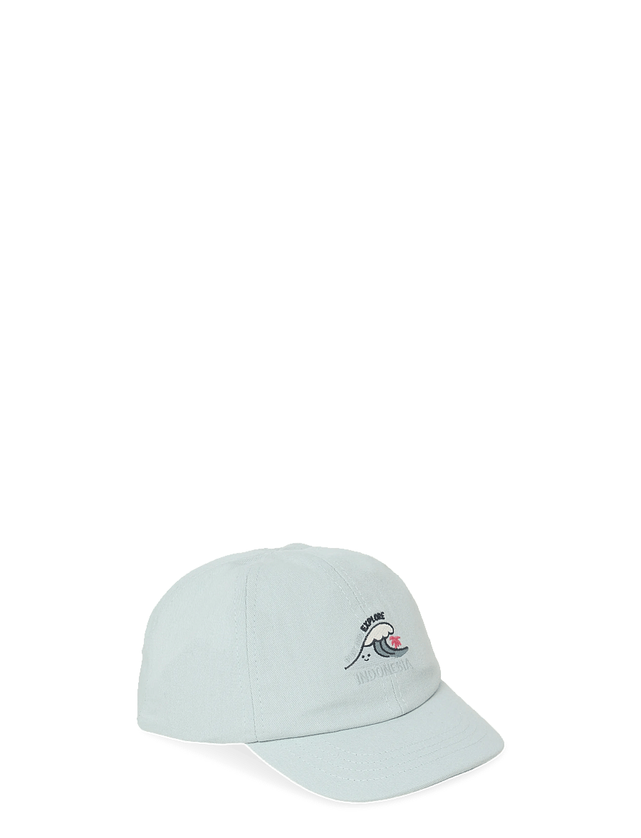 Mango - Embroidered detail cap - turquoise - aqua - 0
