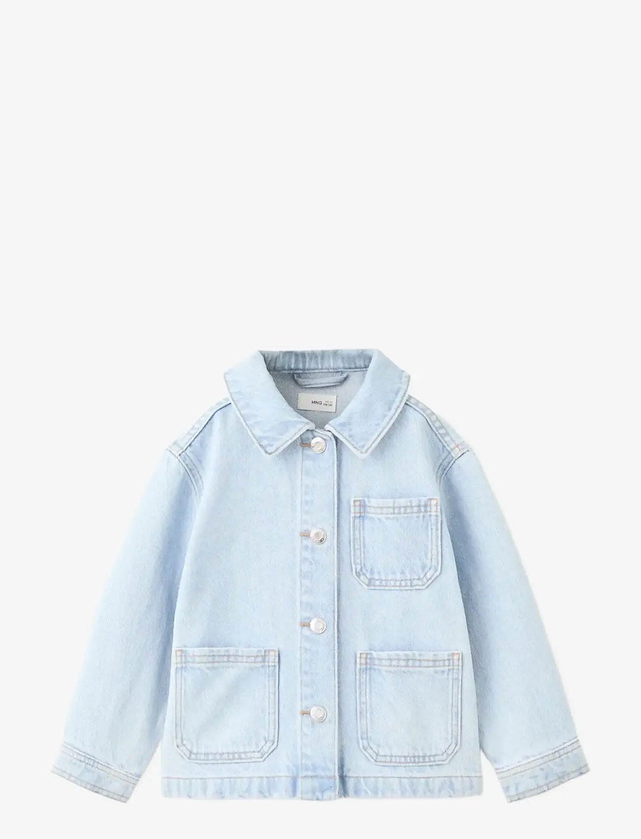 Mango - Denim jacket pockets - denimjakker - open blue - 0