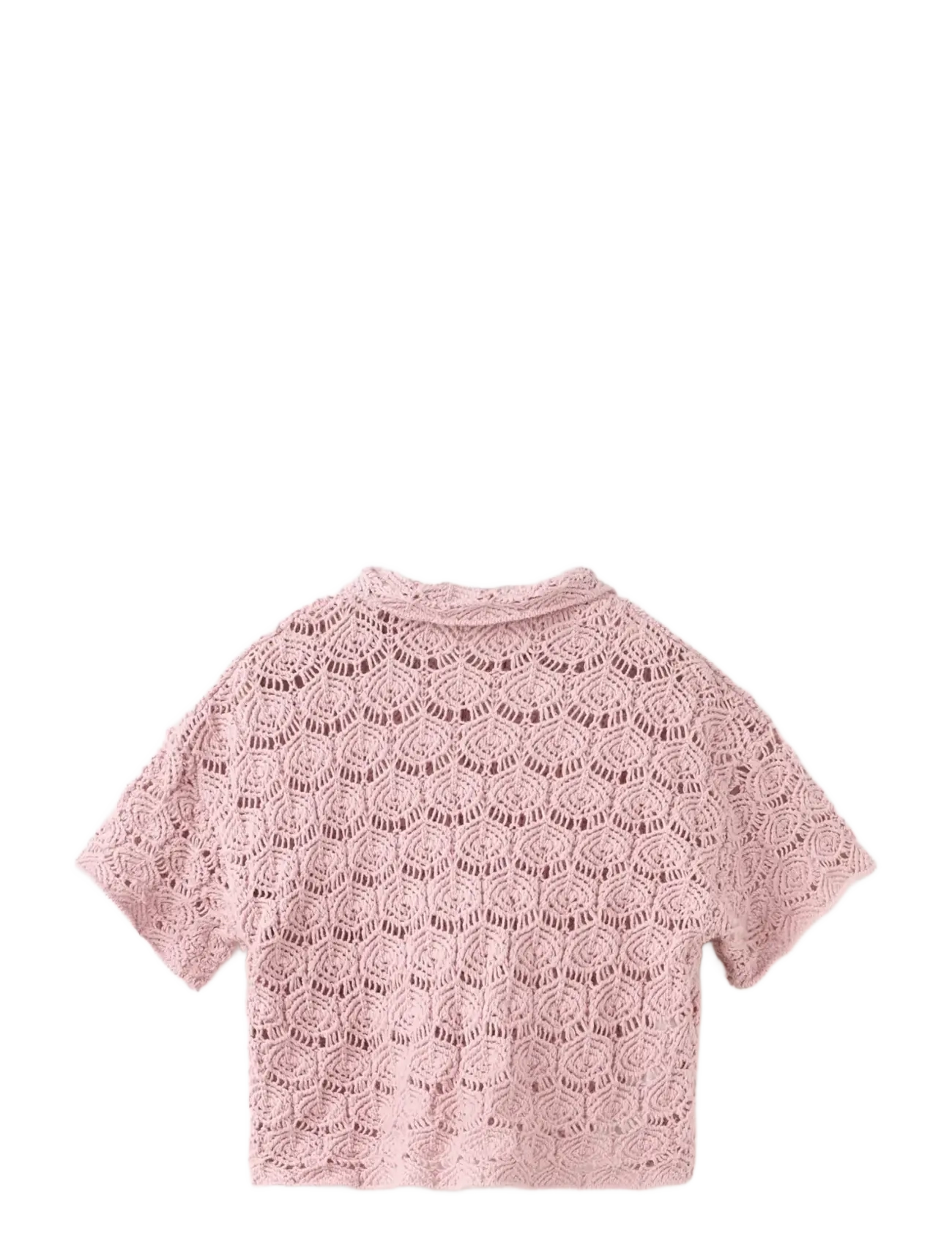 Mango - Openwork knit cardigan - cardigans - pink - 1