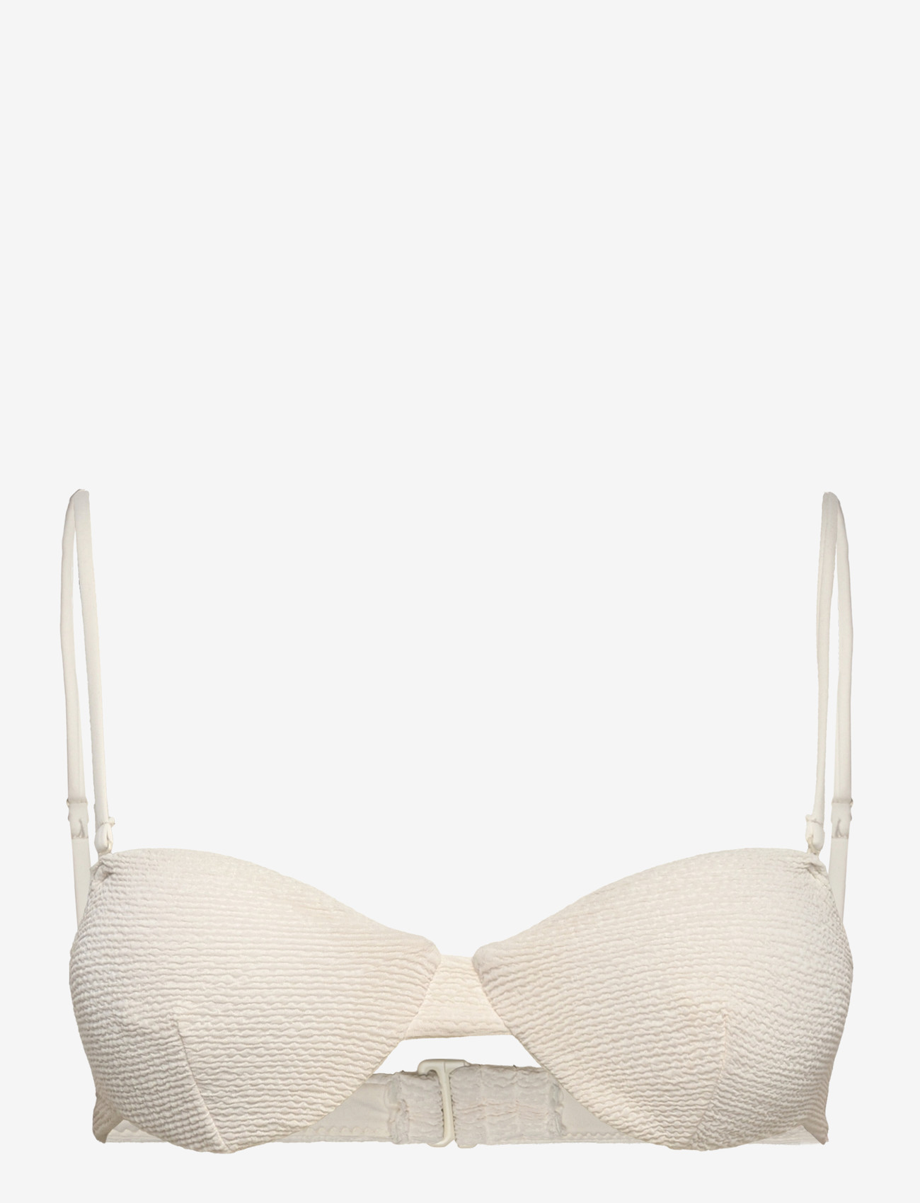 Mango - Textured bandeau bikini top - bandeau-bikini - light beige - 1