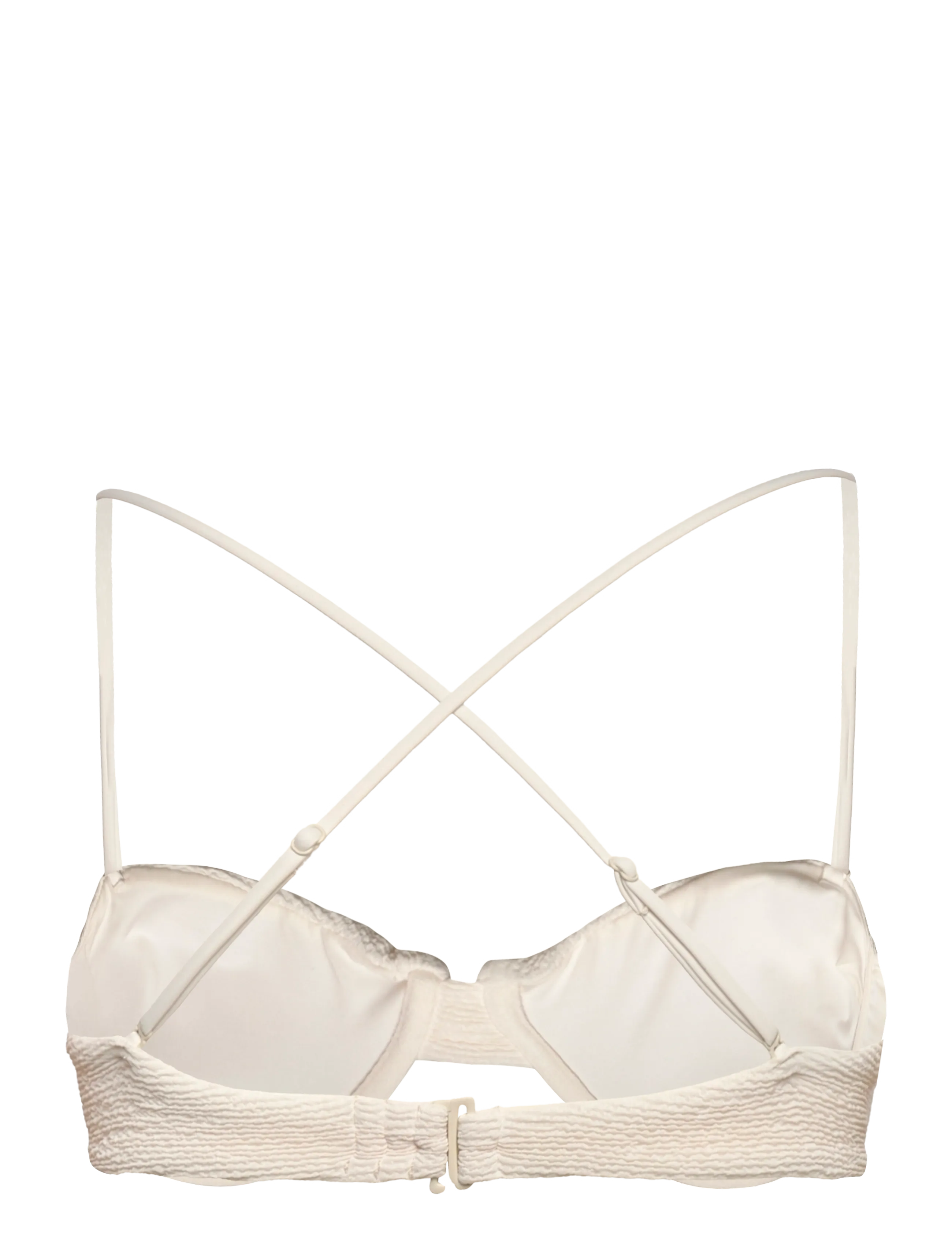Mango - Textured bandeau bikini top - bandeau-bikinis - light beige - 3