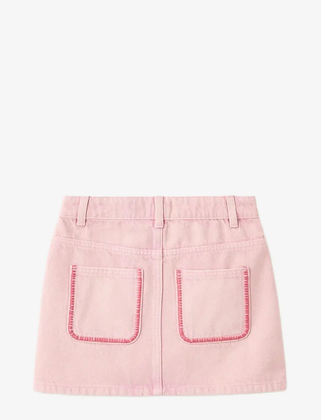 Mango - Denim skirt with embroidered details - denimnederdele - pink - 1
