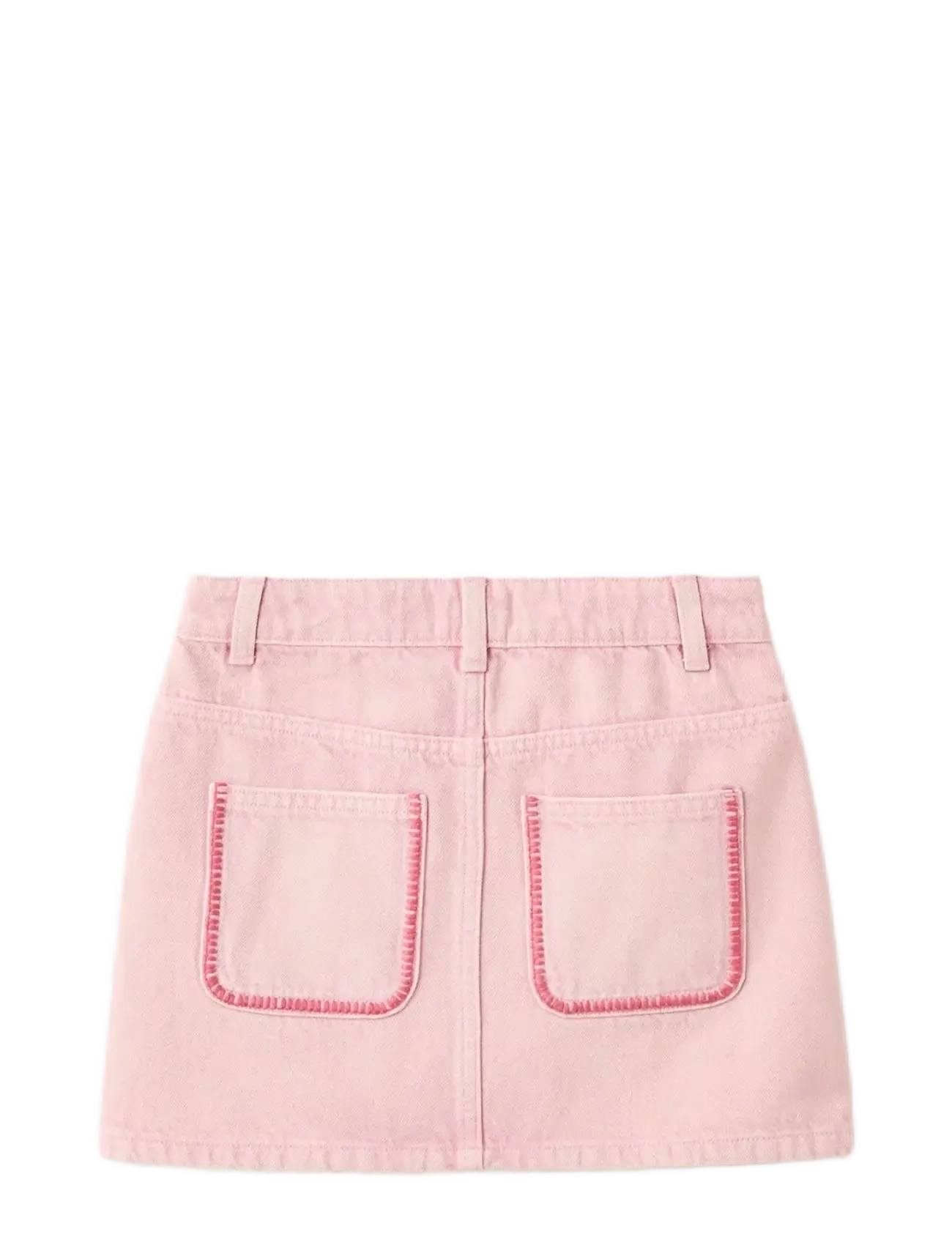 Mango - Denim skirt with embroidered details - teksaseelikud - pink - 1