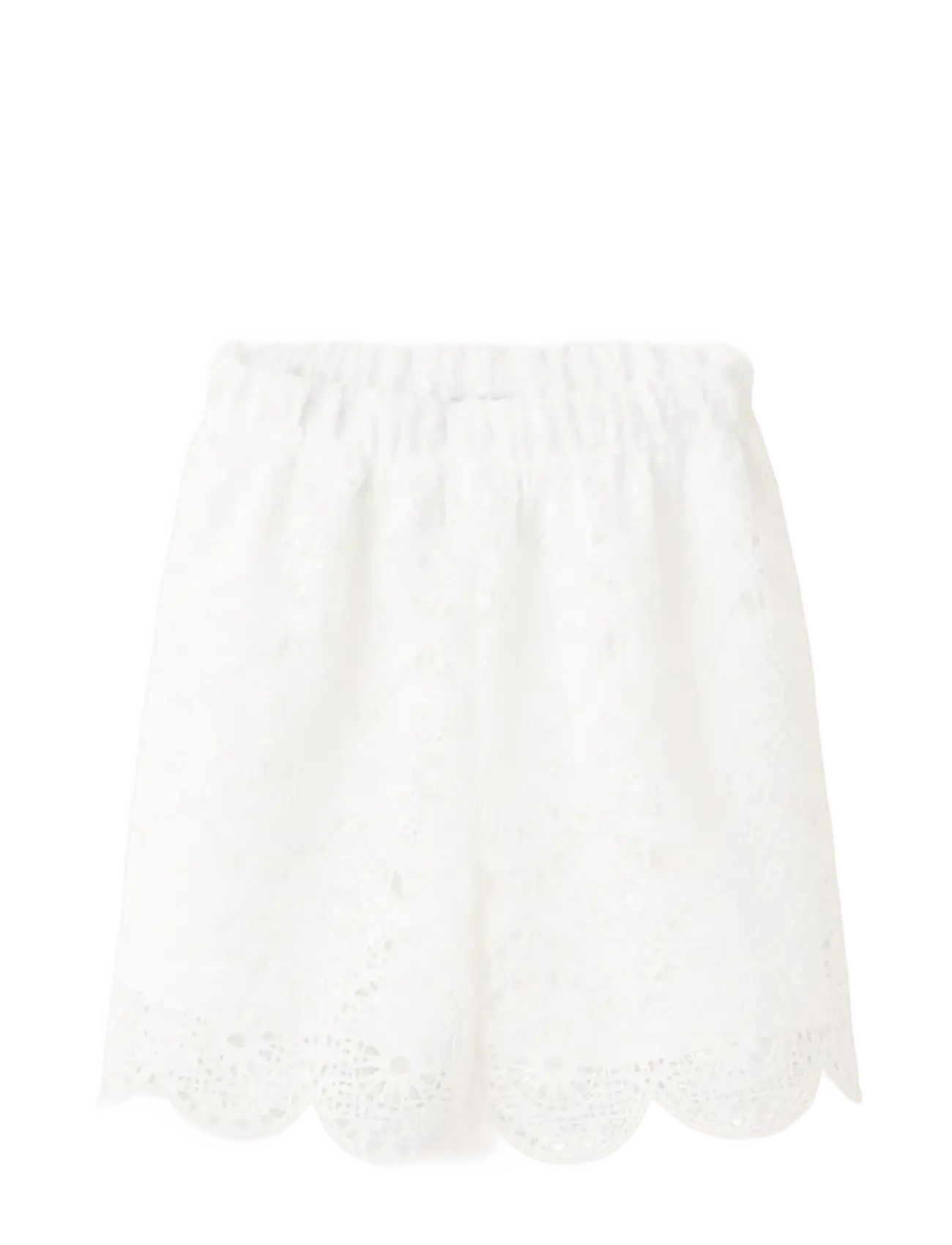 Mango Embroidered openwork shorts - New Arrivals - NATURAL WHITE / white