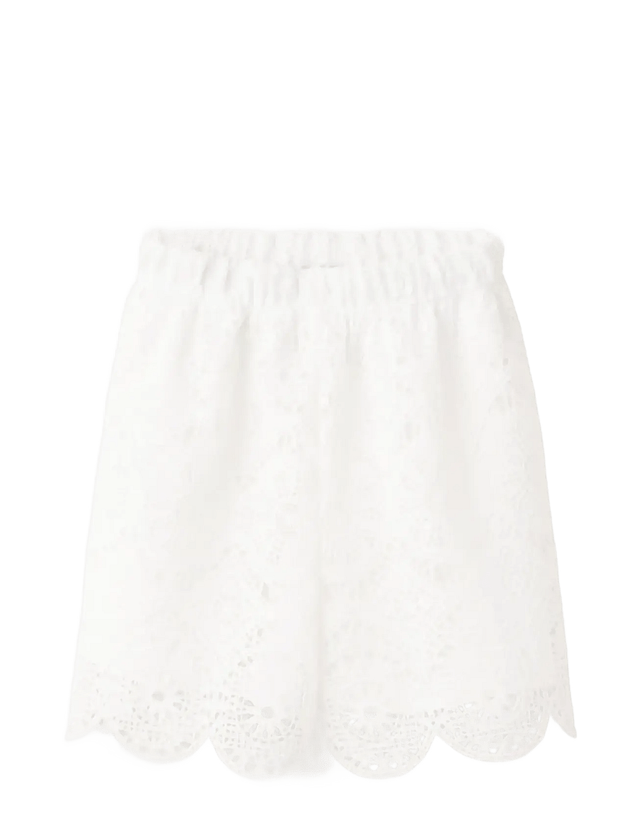 Mango - Embroidered openwork shorts - casual shorts - natural white - 0