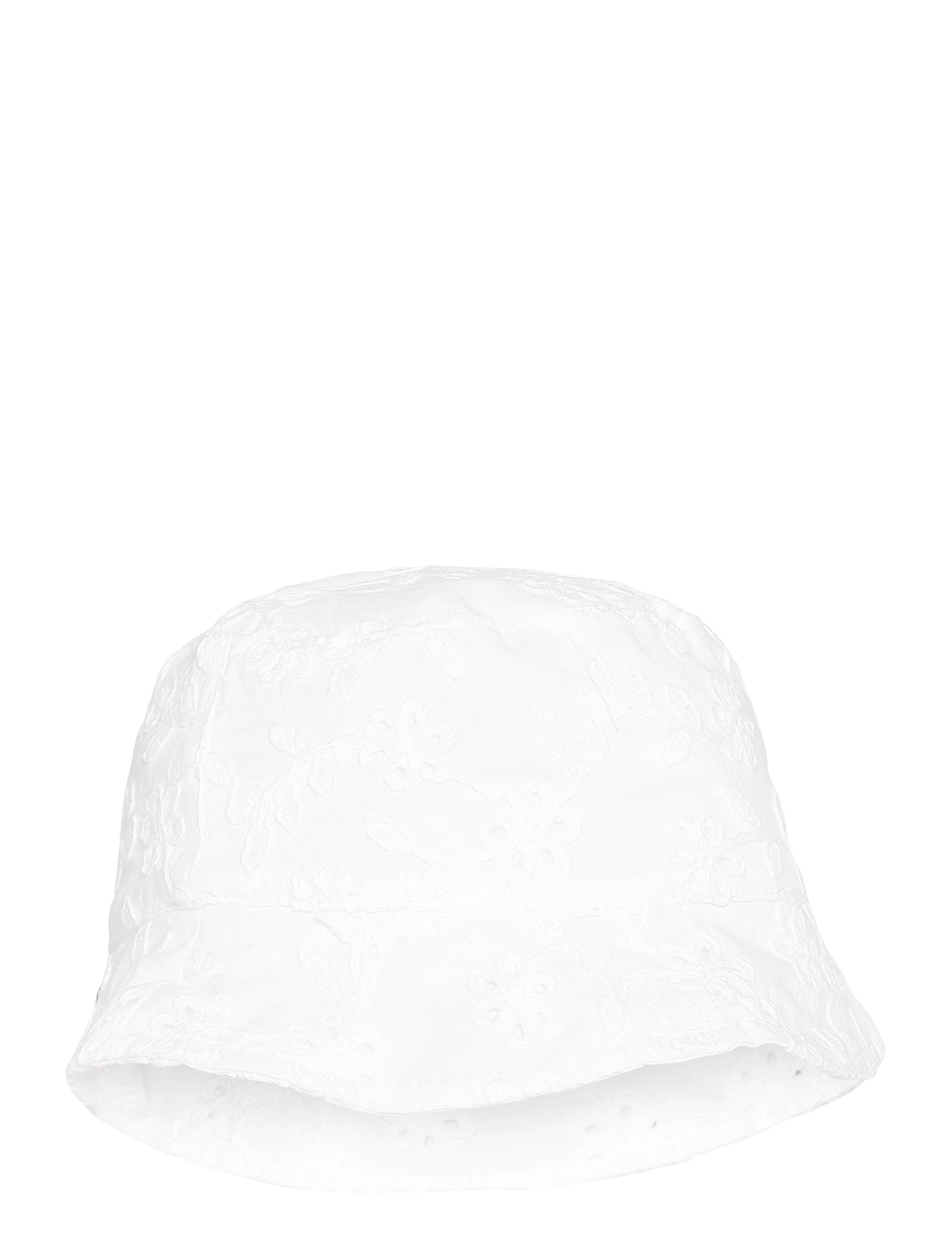 Mango Embroidered Bucket Hat, 3-5, White, Hatte > Hatte Med Spand, Børn