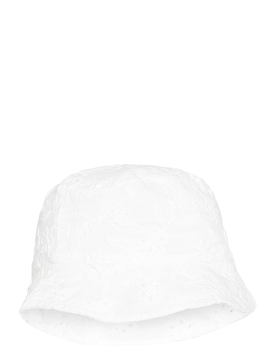 Mango - Embroidered bucket hat - vinter tilbehør - white - 0