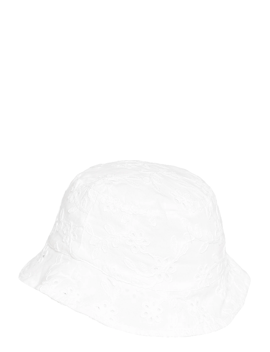 Mango - Embroidered bucket hat - vinter tilbehør - white - 1