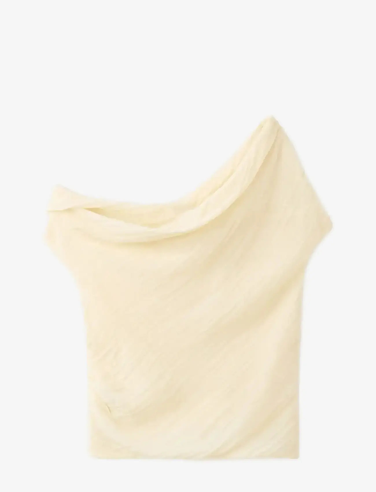 Mango - Draped asymmetrical blouse - Ärmlösa blusar - light beige - 1