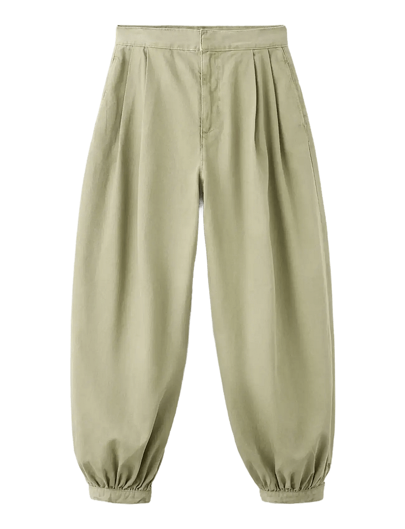 Mango - Baggy mid-rise jeans - barrel jeans - beige - khaki - 1