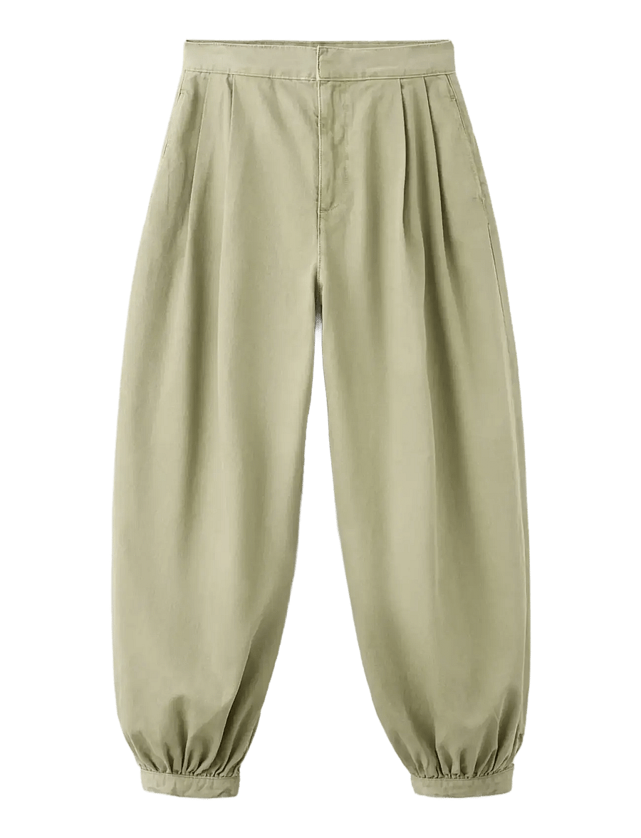 Mango - Baggy mid-rise jeans - barrel jeans - beige - khaki - 1