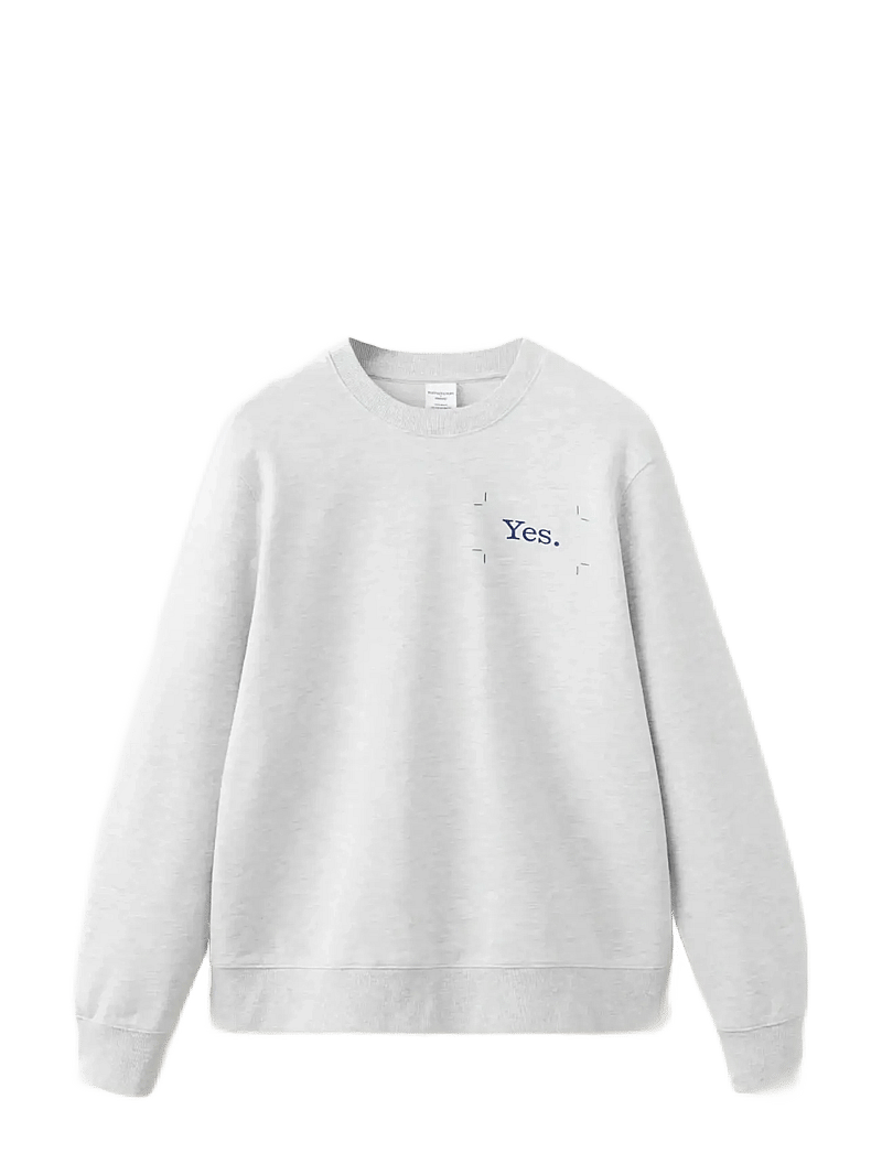 Mango - Printed sweatshirt 100% cotton - kollektioner - medium grey - 1