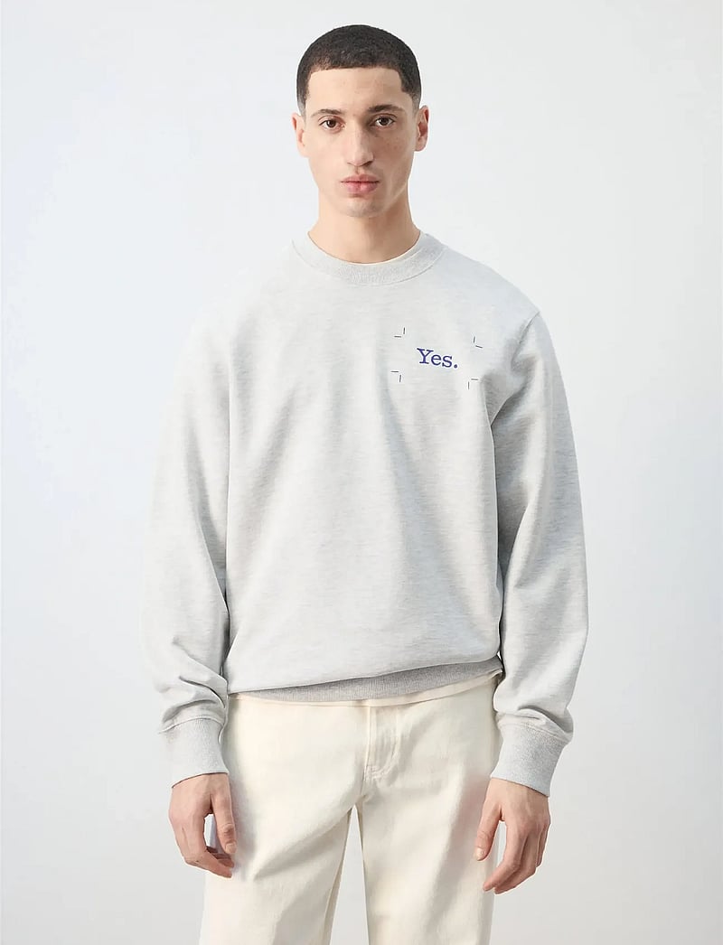 Mango - Printed sweatshirt 100% cotton - kollektioner - medium grey - 0
