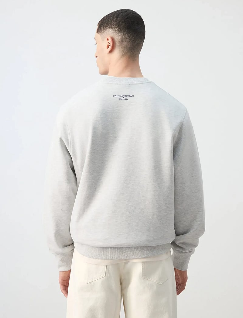 Mango - Printed sweatshirt 100% cotton - kollektioner - medium grey - 2