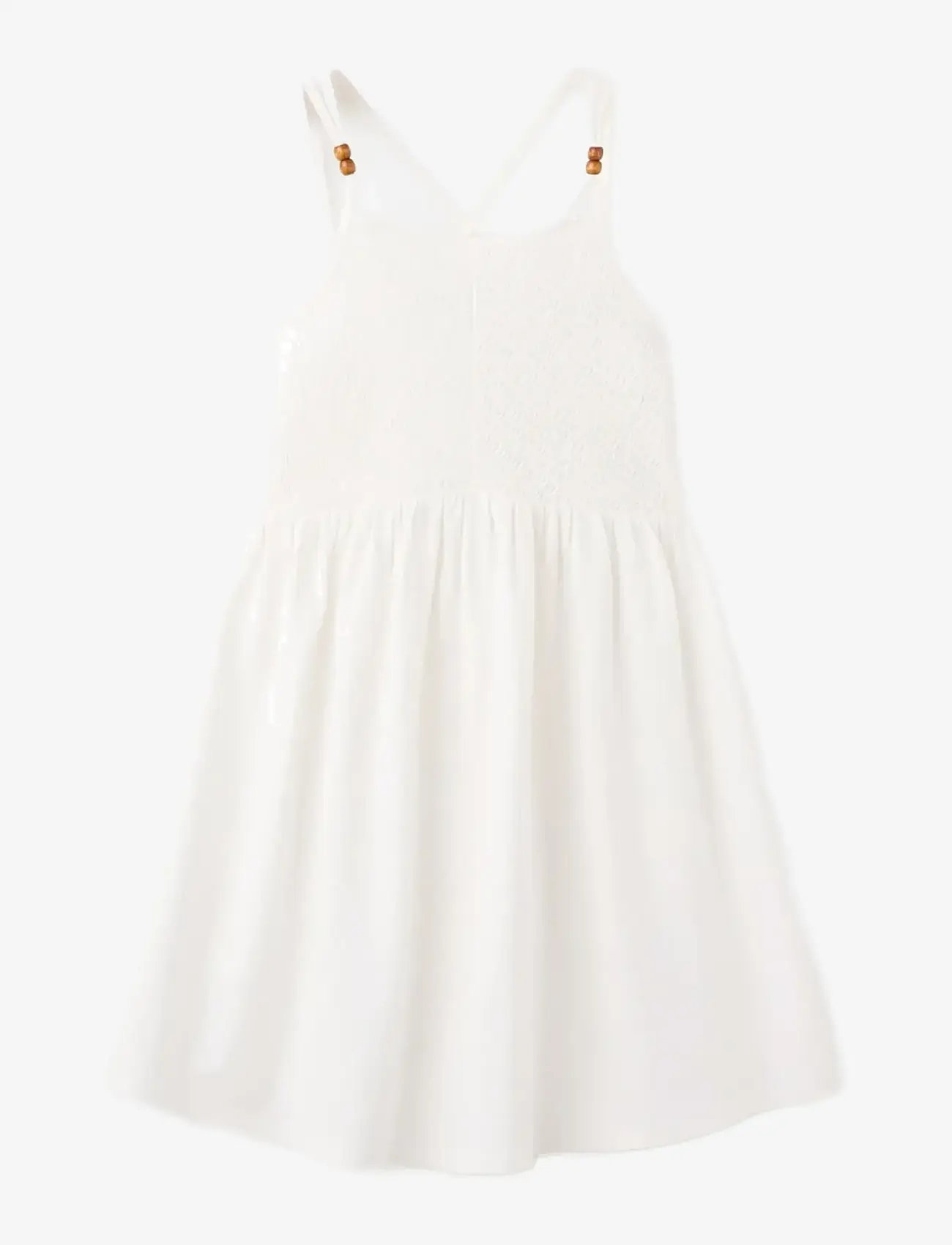 Mango - Gathered panel cotton dress - Ærmeløse hverdagskjoler - natural white - 0