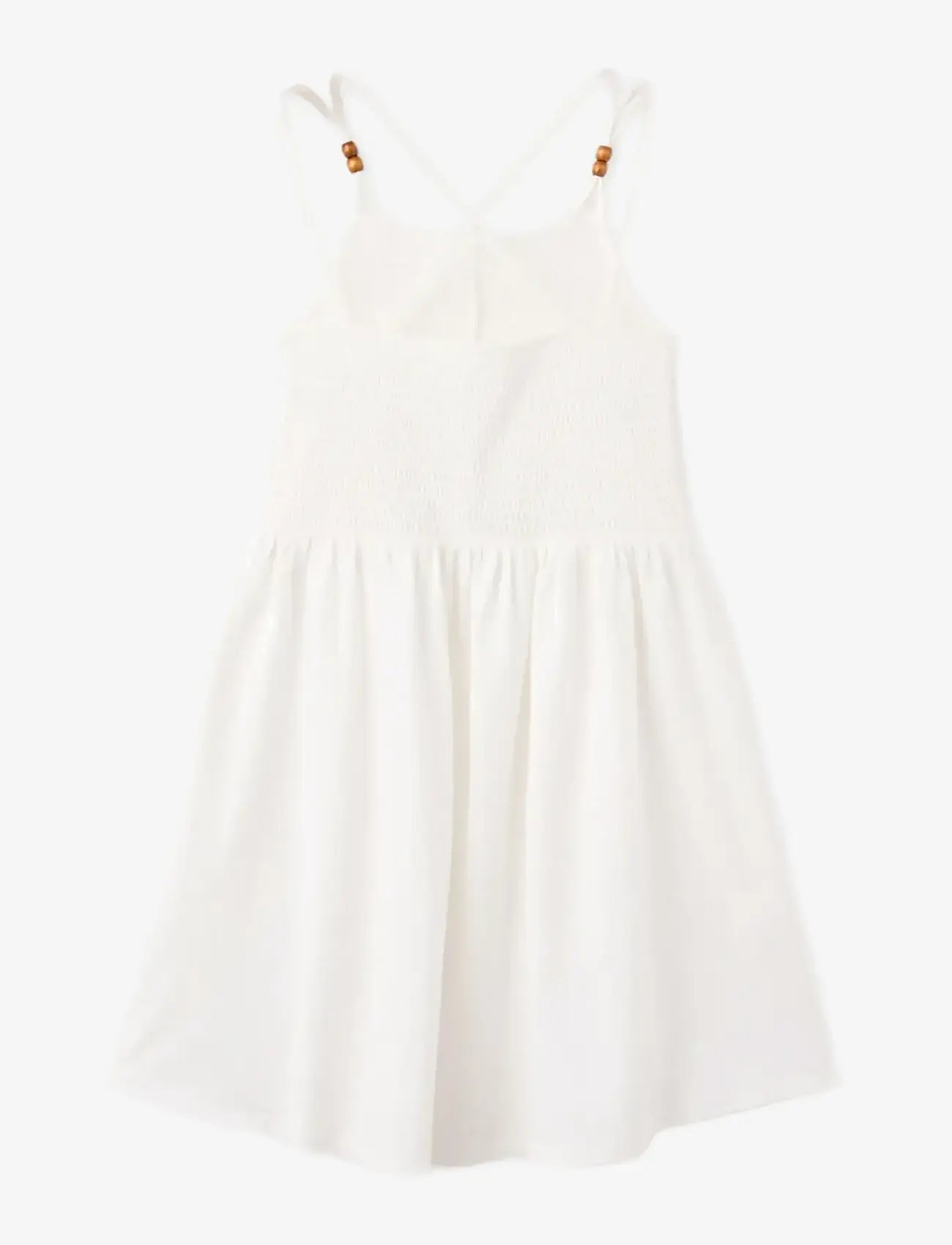 Mango - Gathered panel cotton dress - Ærmeløse hverdagskjoler - natural white - 1