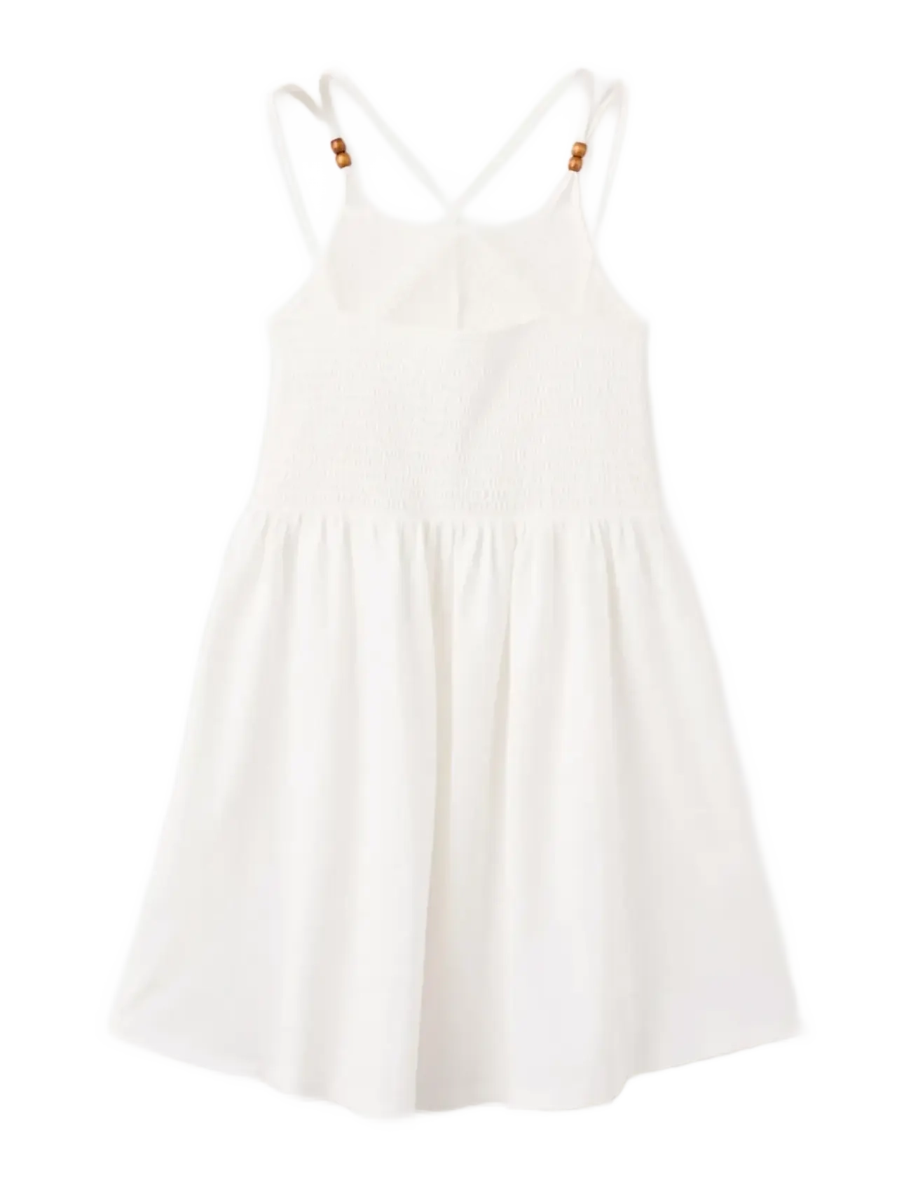Mango - Gathered panel cotton dress - Ærmeløse hverdagskjoler - natural white - 1