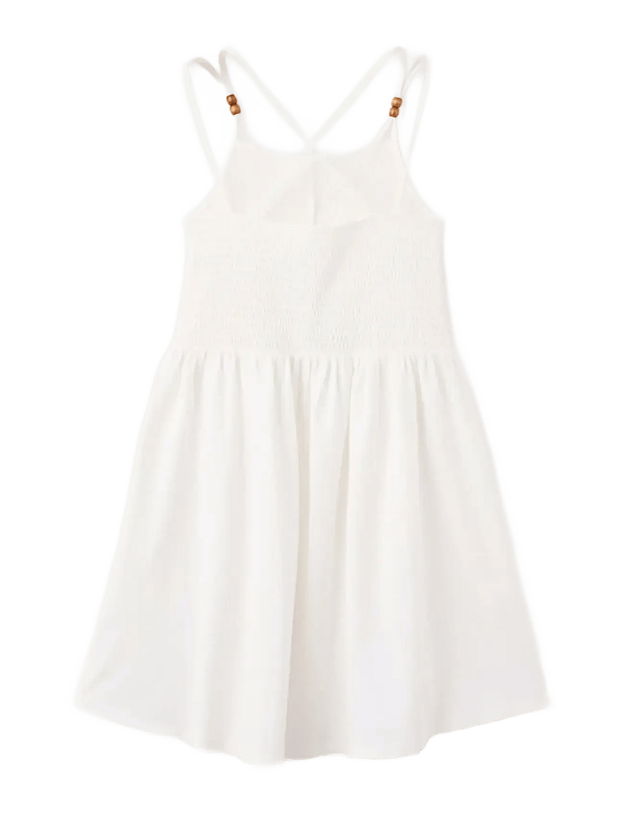 Mango - Gathered panel cotton dress - Ärmlösa vardagsklänningar - natural white - 1