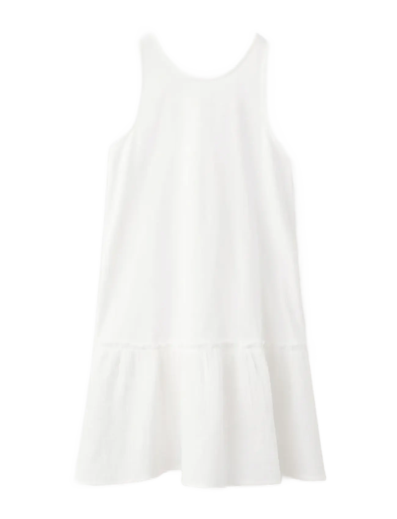 Mango Cotton Cross Back Dress, 5-6, White, Fritidskjoler > Fritidskjoler Uden Ærmer, Børn