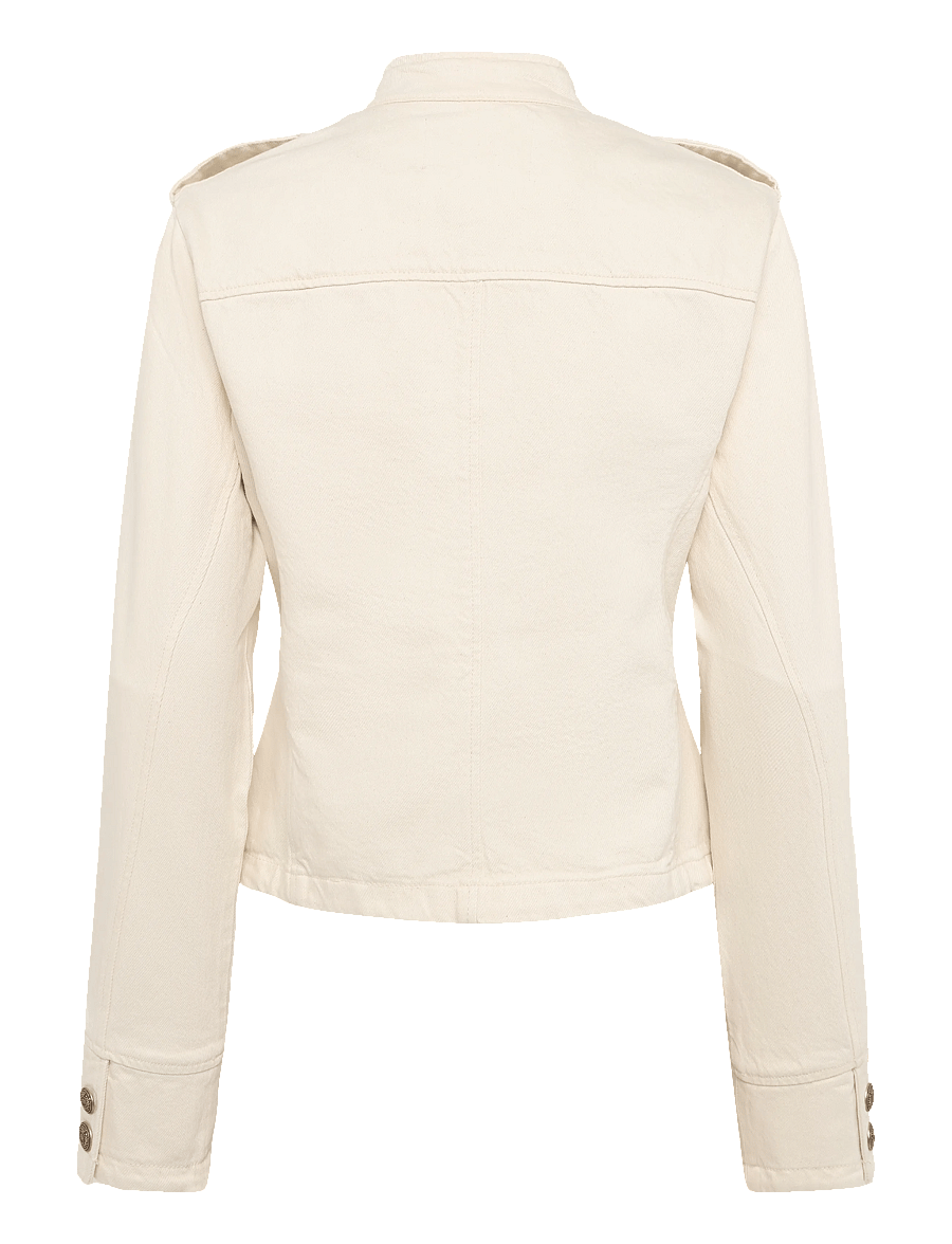 Mango - Fitted jacket with band collar - frühlingsjacken - light beige - 2