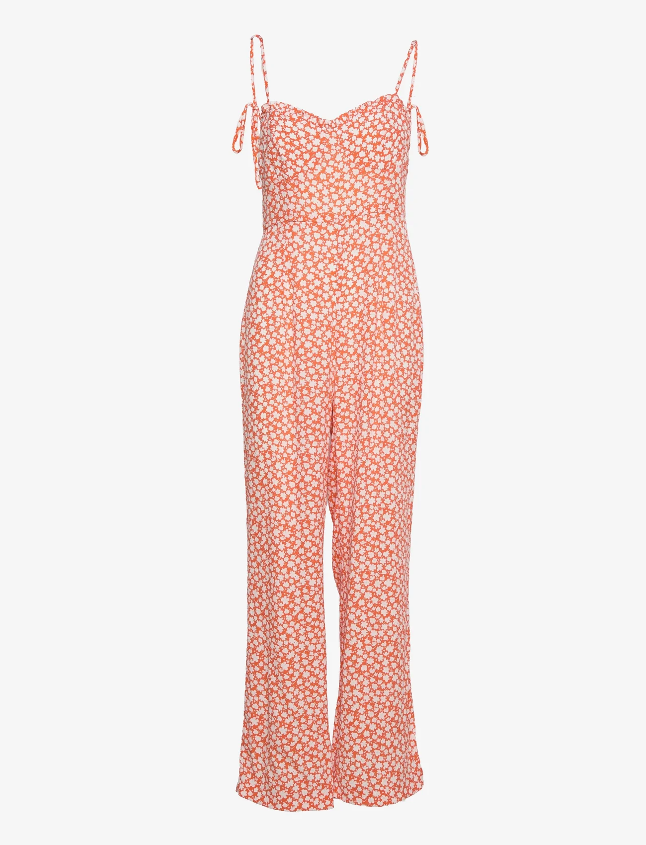 Mango - Floral print jumpsuit - kvinner - orange - 0