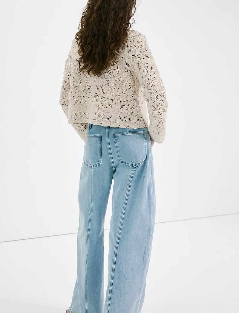 Mango - Knitted jacket with openwork details - forårsjakker - lt pastel brown - 2