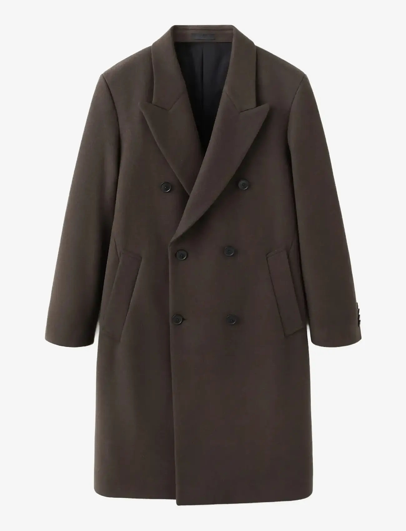 Mango - Oversized wrap coat - winterjacken - dark brown - 1