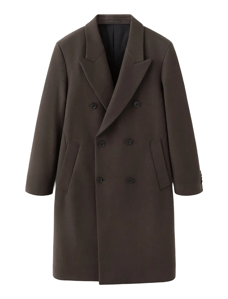 Mango - Oversized wrap coat - vinterjackor - dark brown - 1