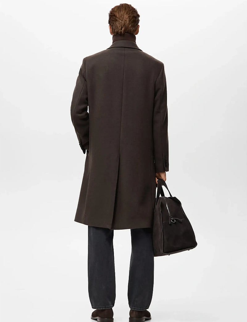 Mango - Oversized wrap coat - vinterjackor - dark brown - 2