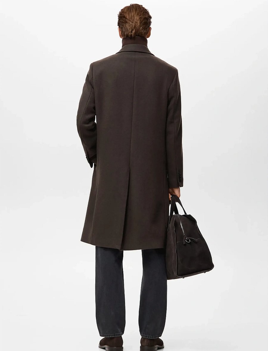 Mango - Oversized wrap coat - ullrockar - dark brown - 2