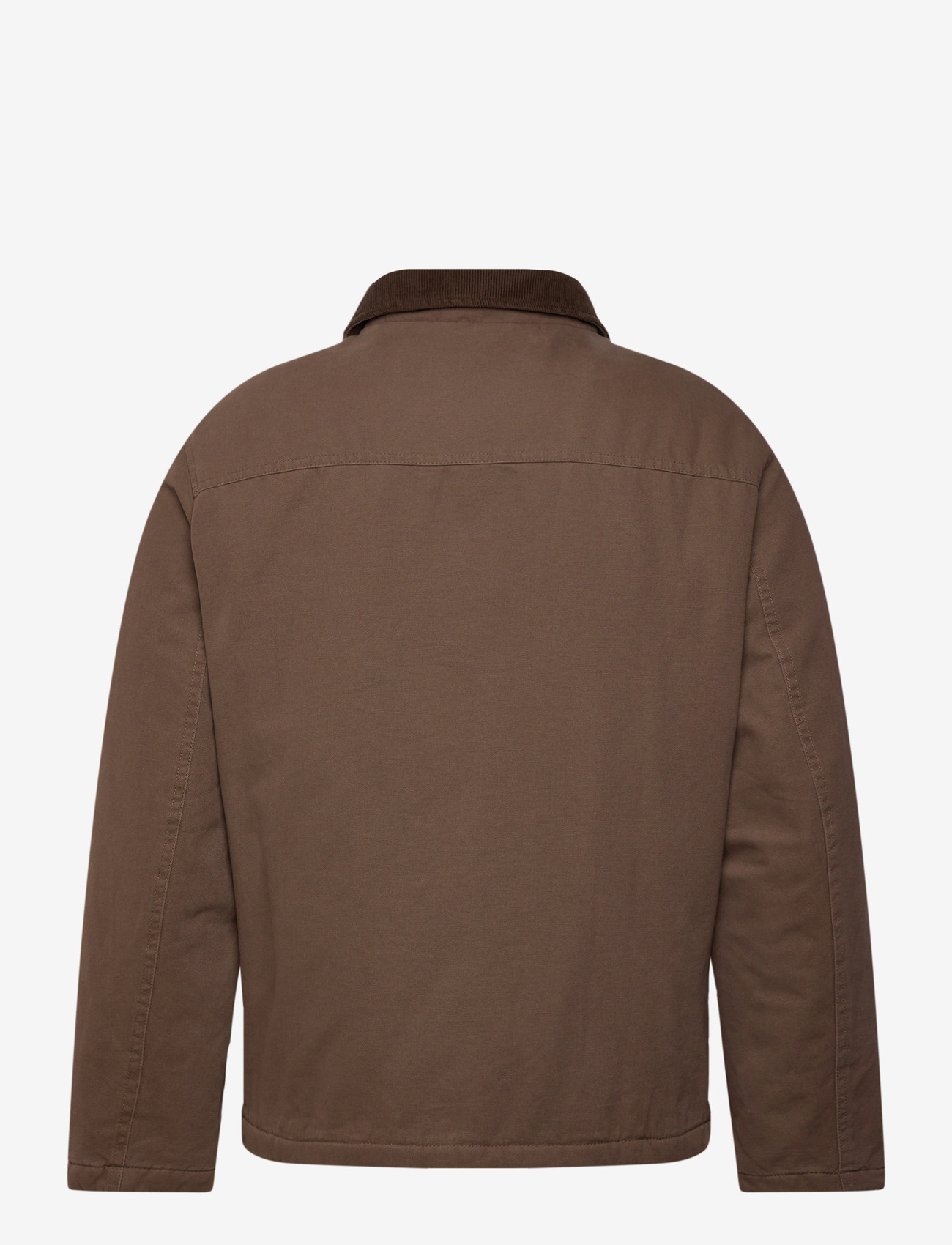 Mango - Quilted jacket with corduroy collar - höstjackor - brown - 2