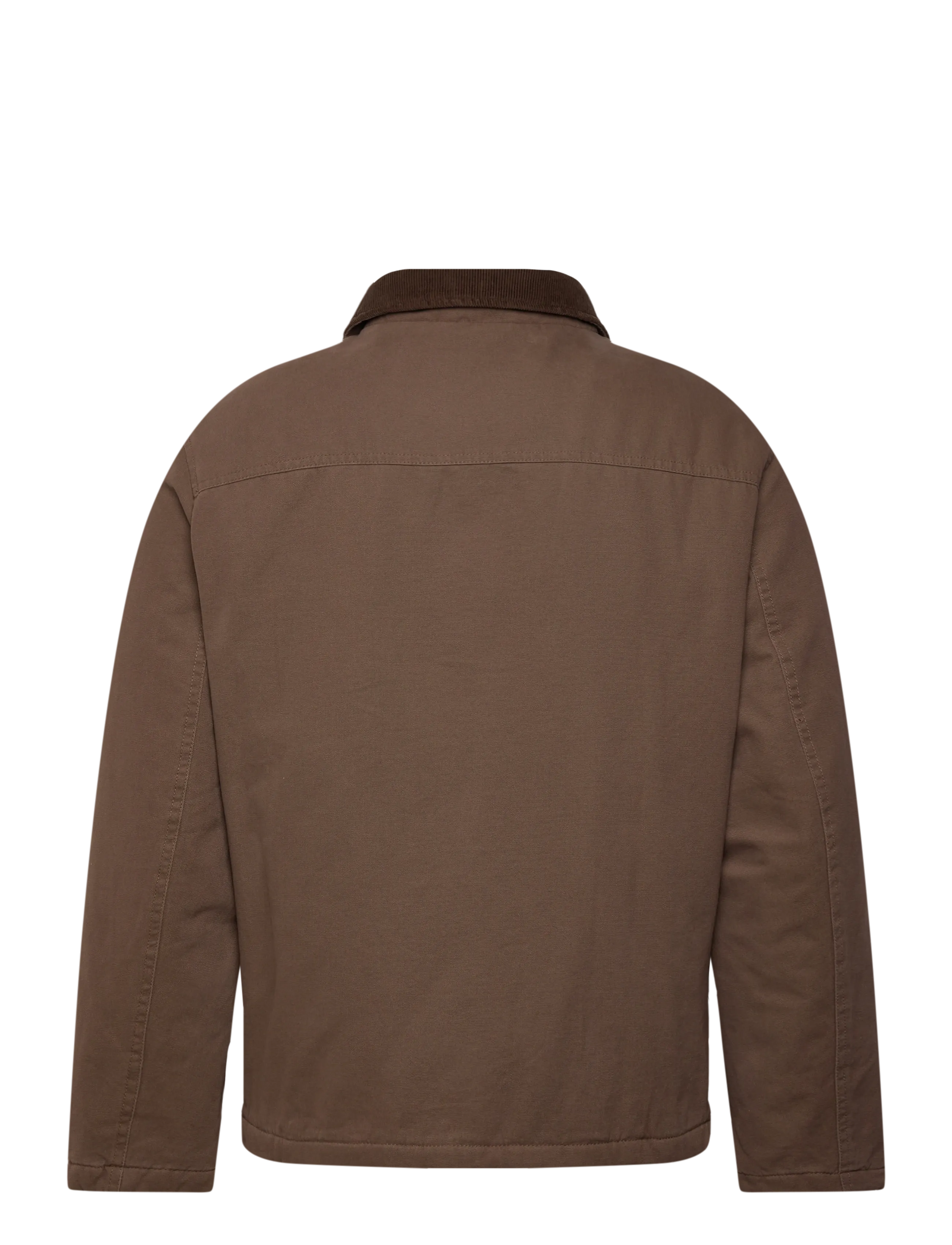Mango - Quilted jacket with corduroy collar - forårsjakker - brown - 2