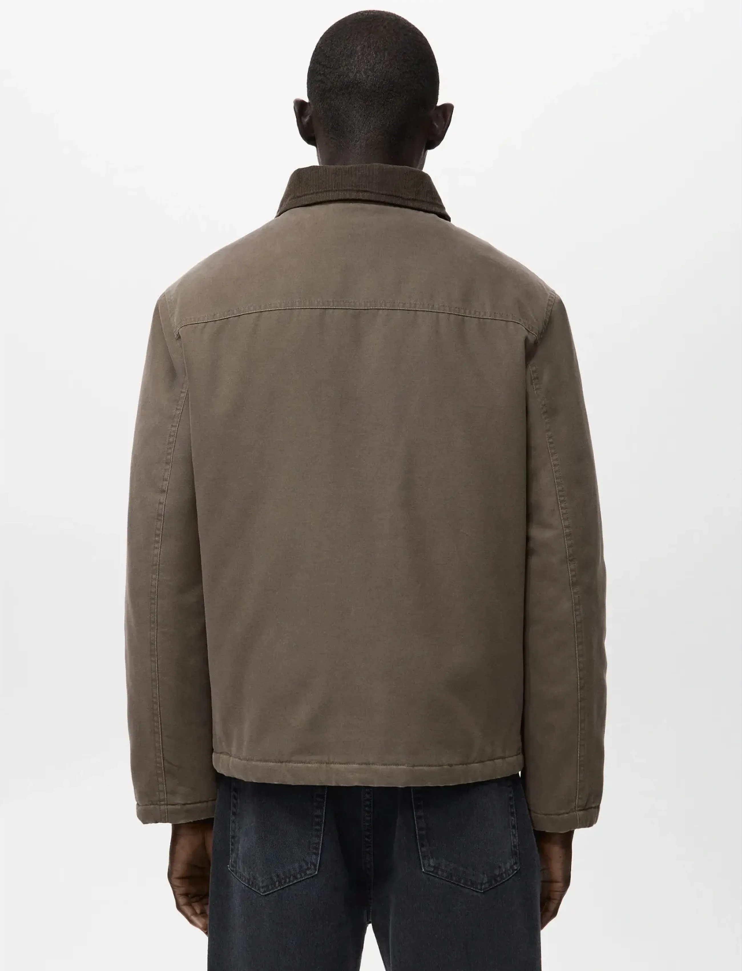 Quilted Jacket With Corduroy Collar 2